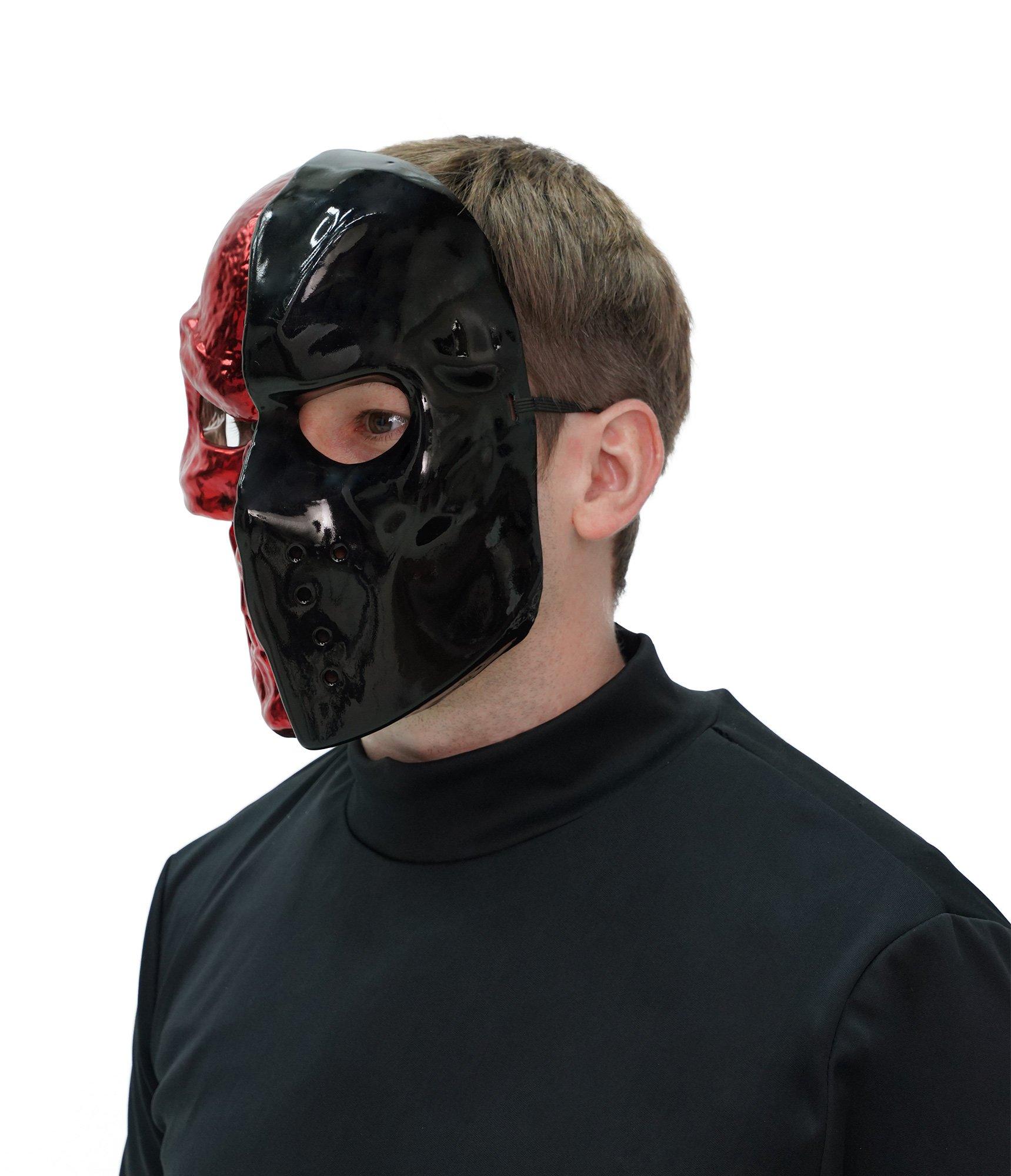 Adult Red & Black Death Sport Skull Mask