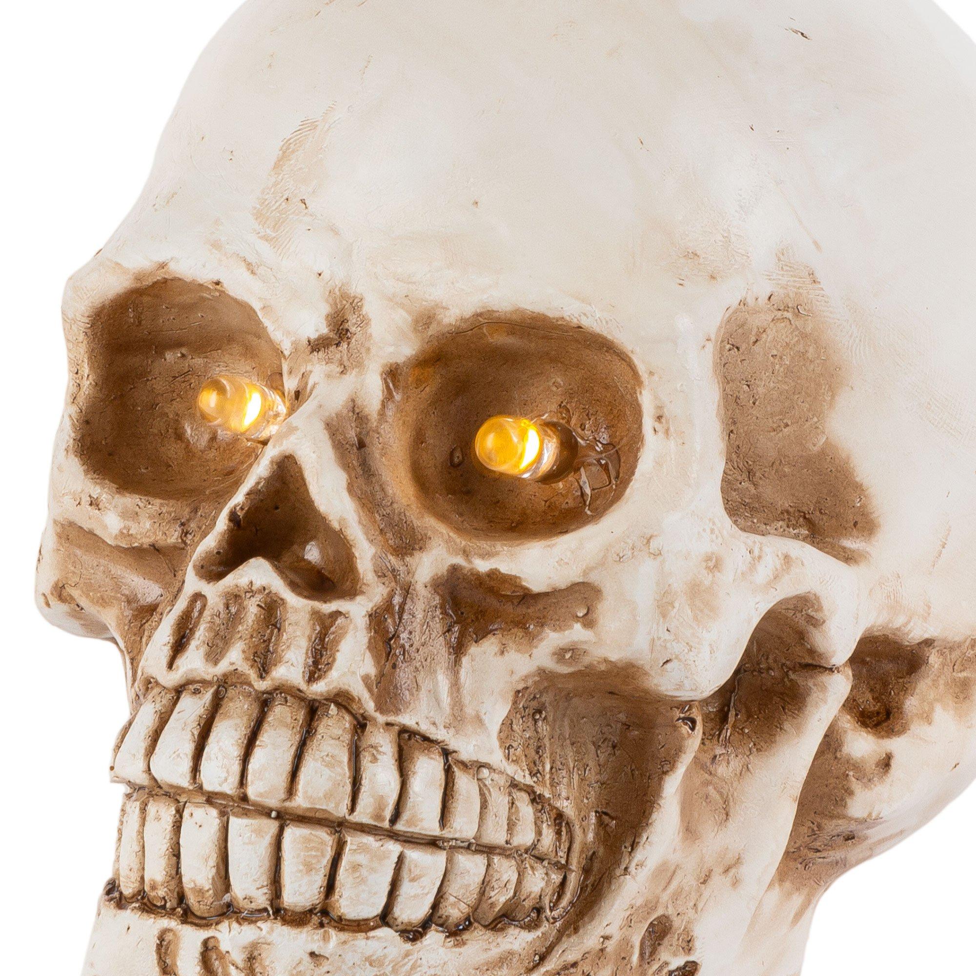 Light-Up LED Resin Hanging Skull Candles, 3.5in x 4.6in, 6ct