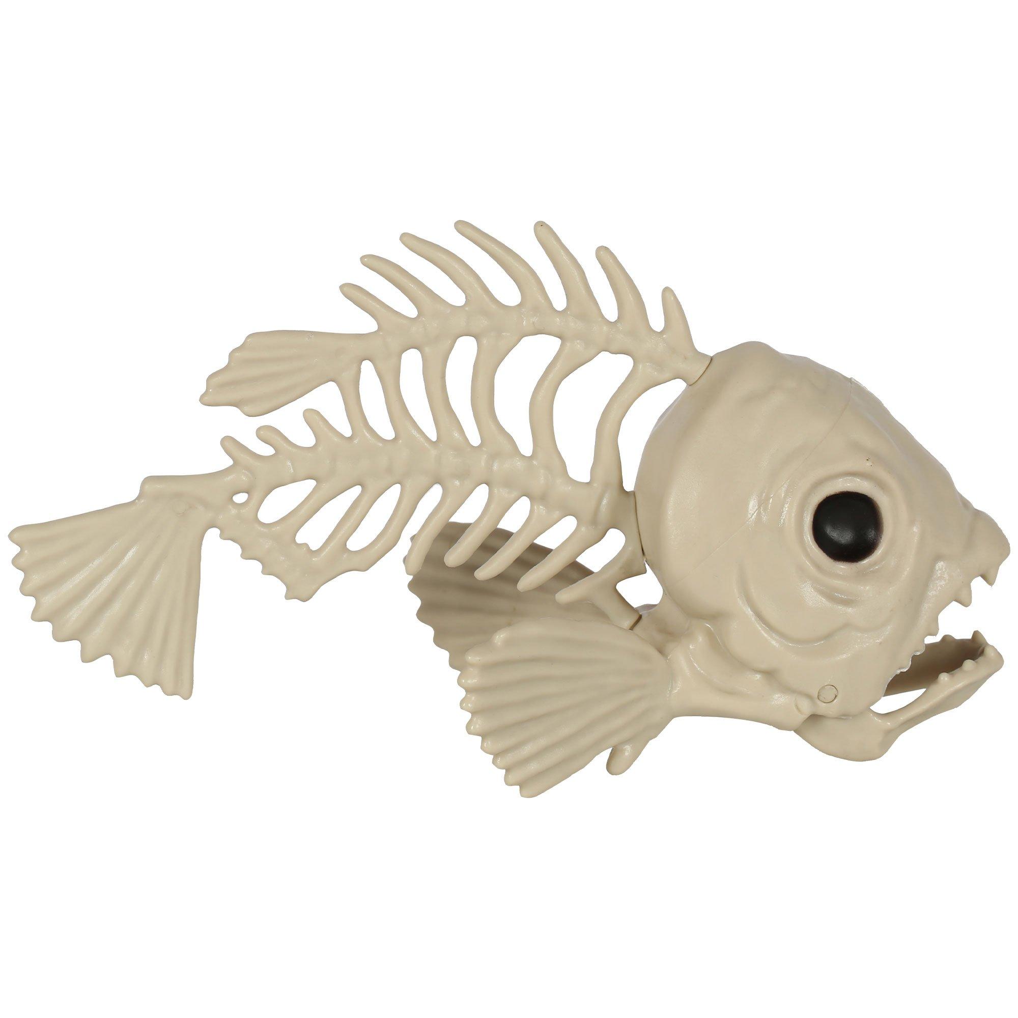 Plastic Fish Skeleton, 8.5in x 4.5in