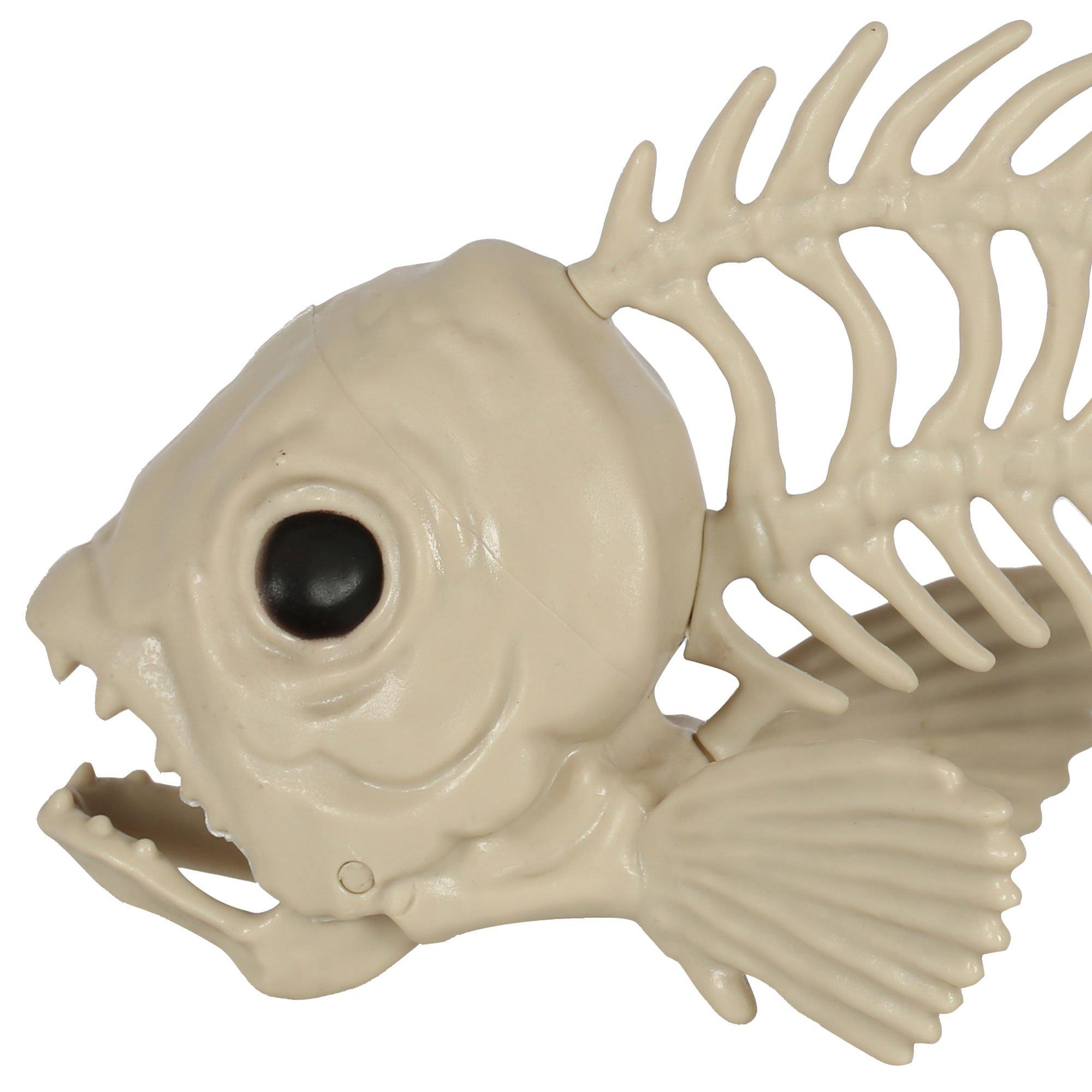 Plastic Fish Skeleton, 8.5in x 4.5in