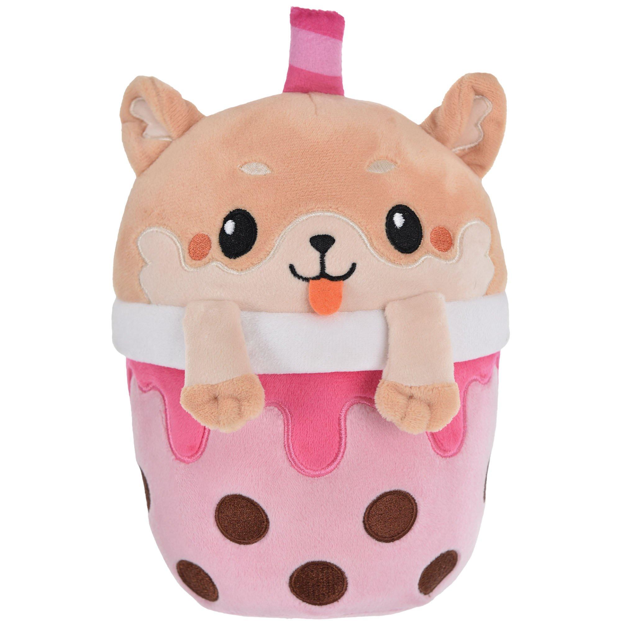 Puppy Bubble Tea Plush, 6in x 9.4in