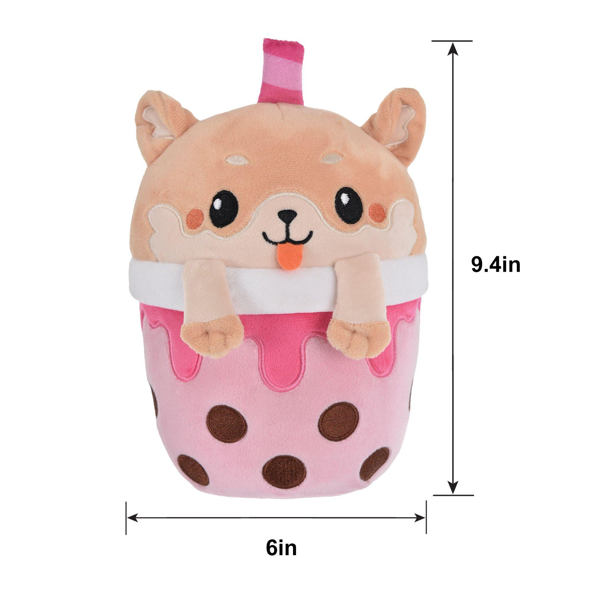 Puppy Bubble Tea Plush, 6in x 9.4in