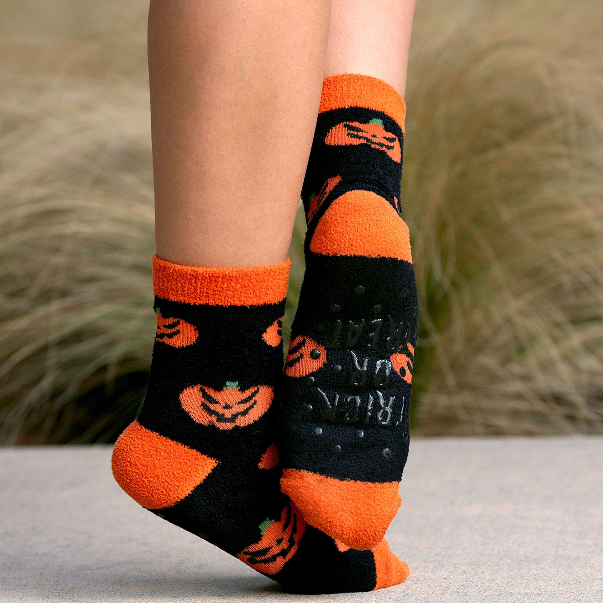 Jack-o'-Lantern Halloween Crew Socks