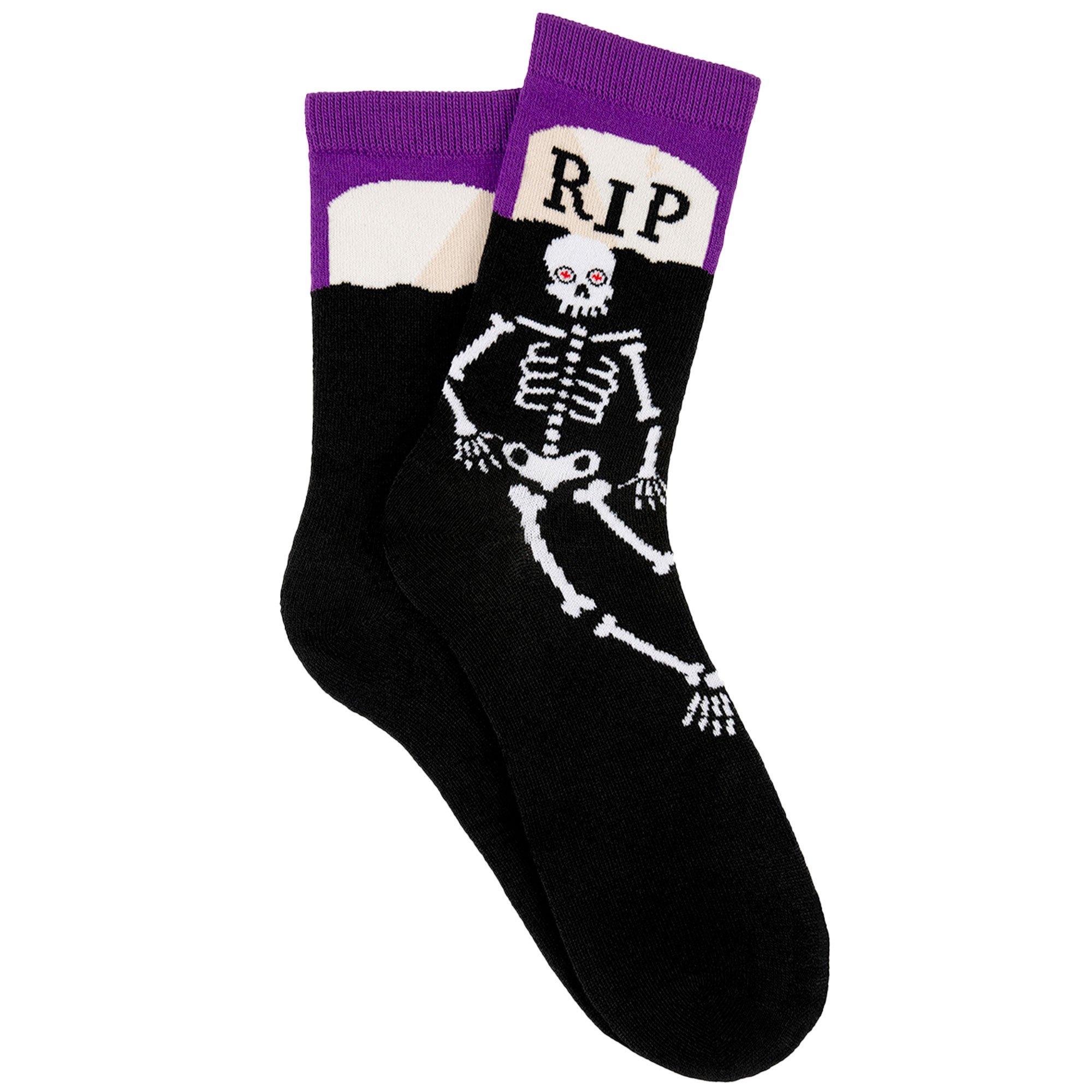 RIP Halloween Crew Socks