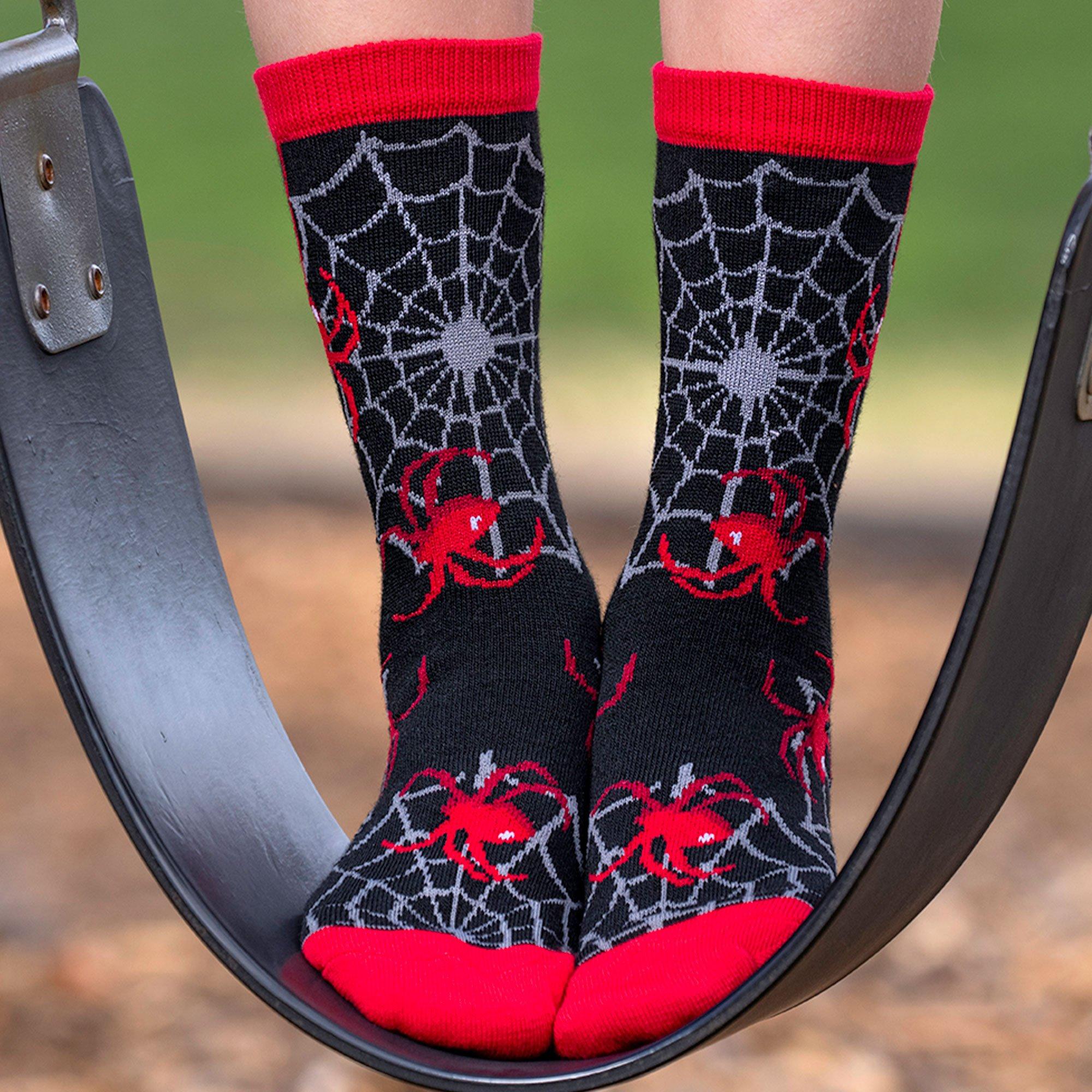Kids' Spiderweb Halloween Crew Socks