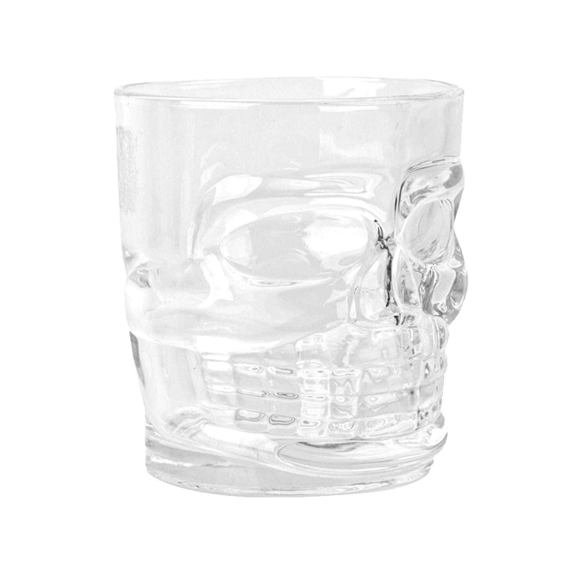 Clear Skull Glass Shot Glasses, 1.5oz, 6ct