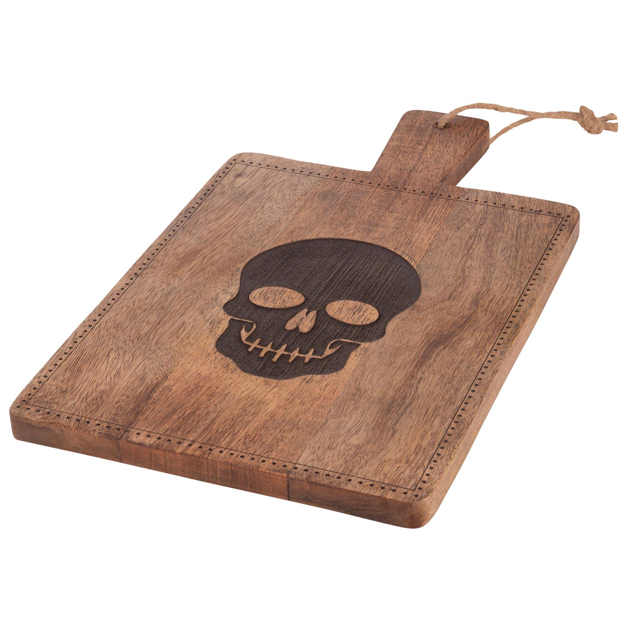 Skull Mangowood Serving Board, 9.5in x 15.75in