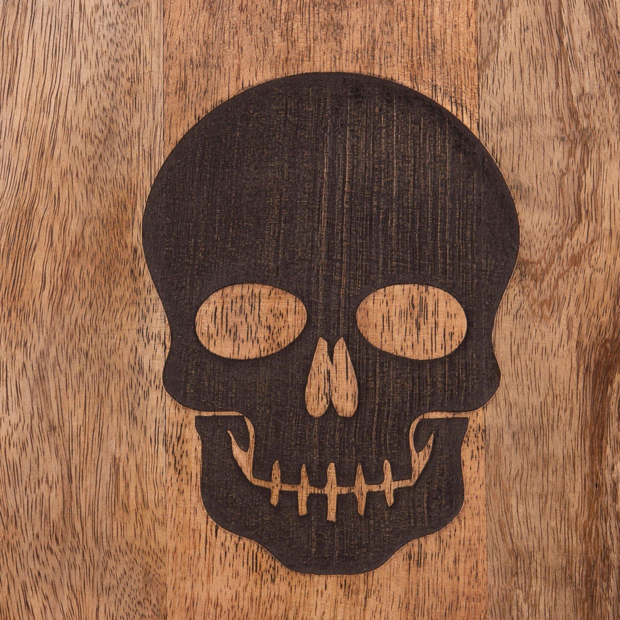 Skull Mangowood Serving Board, 9.5in x 15.75in