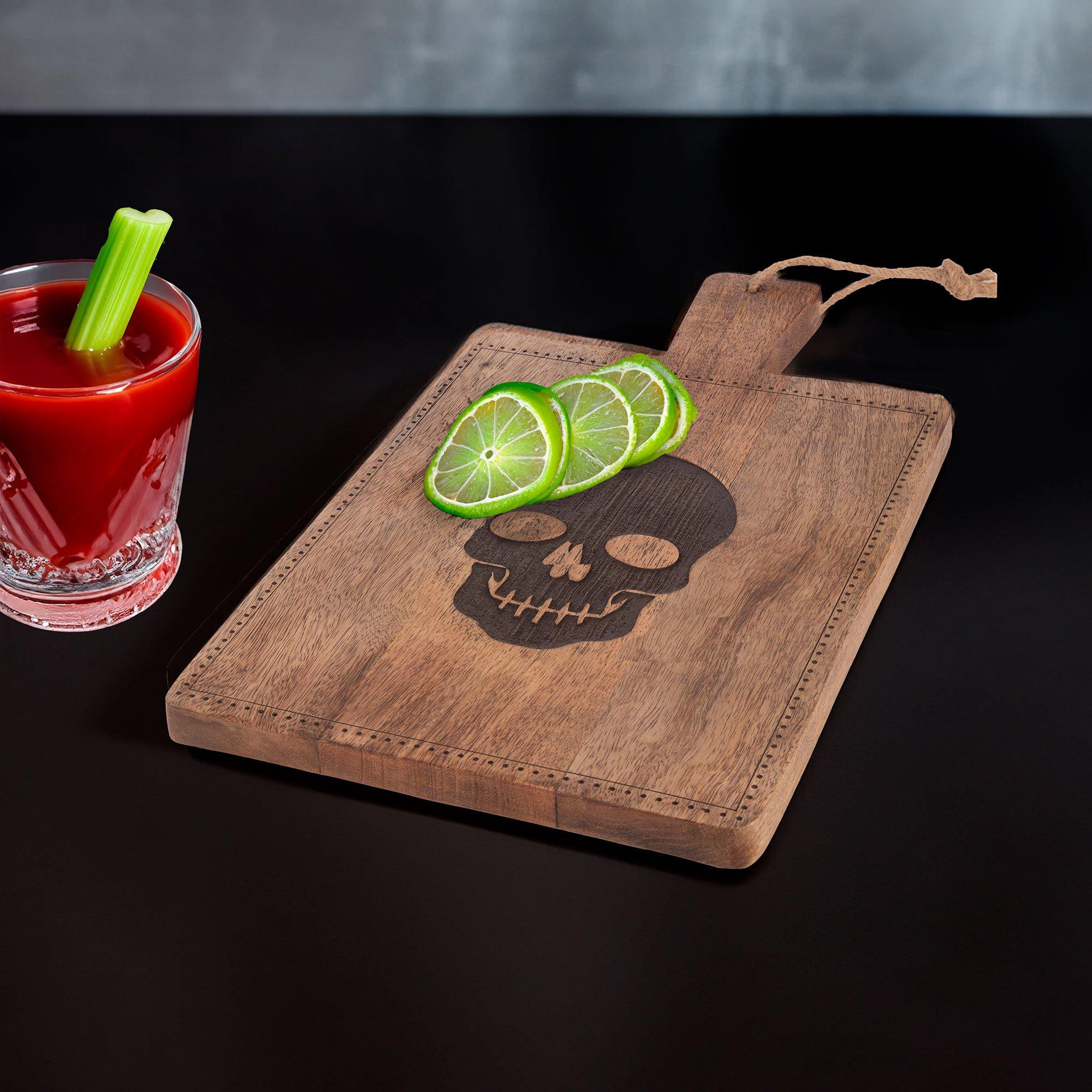 Skull Mangowood Serving Board, 9.5in x 15.75in