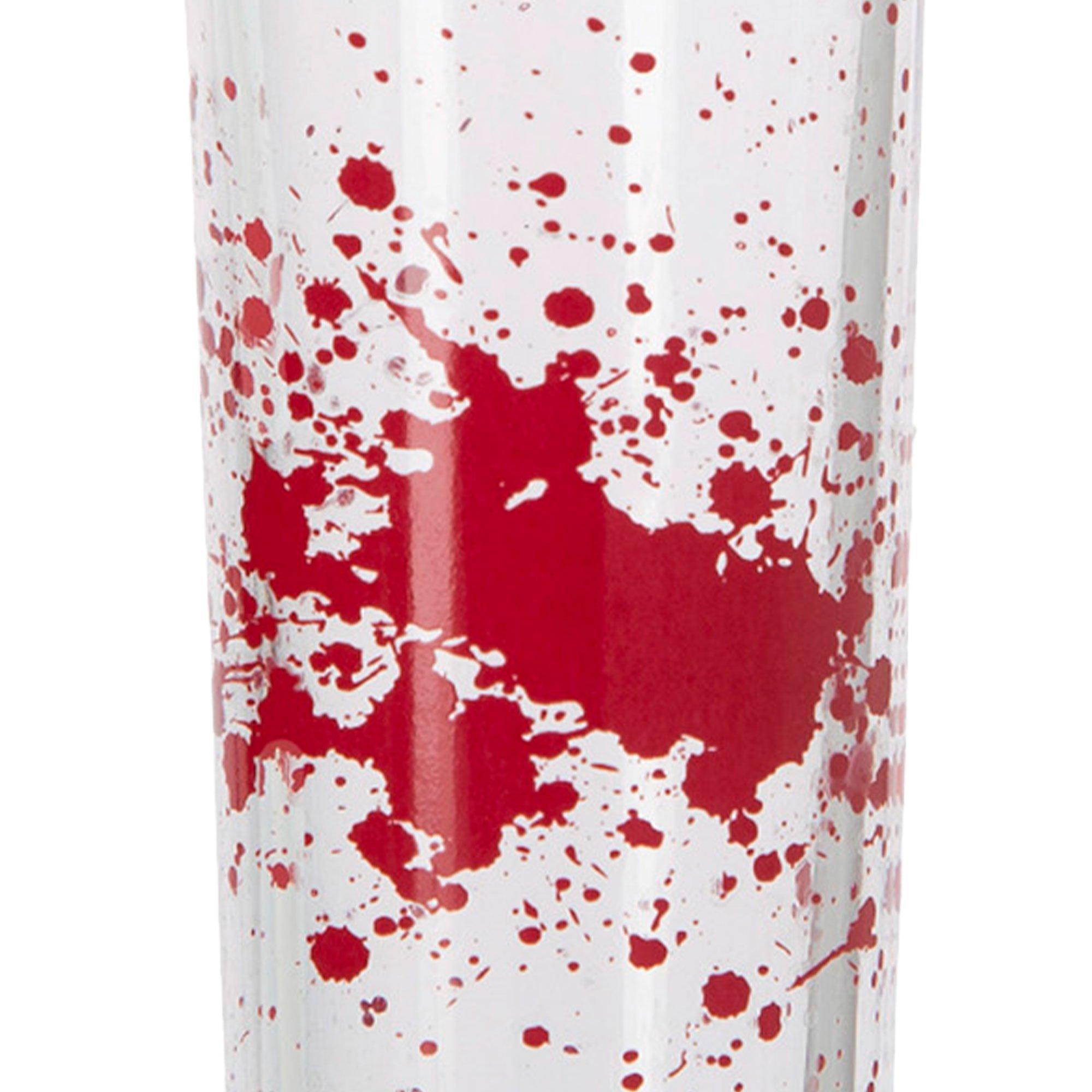 Blood Spatter Glass Shot Glasses, 2.2oz, 4ct