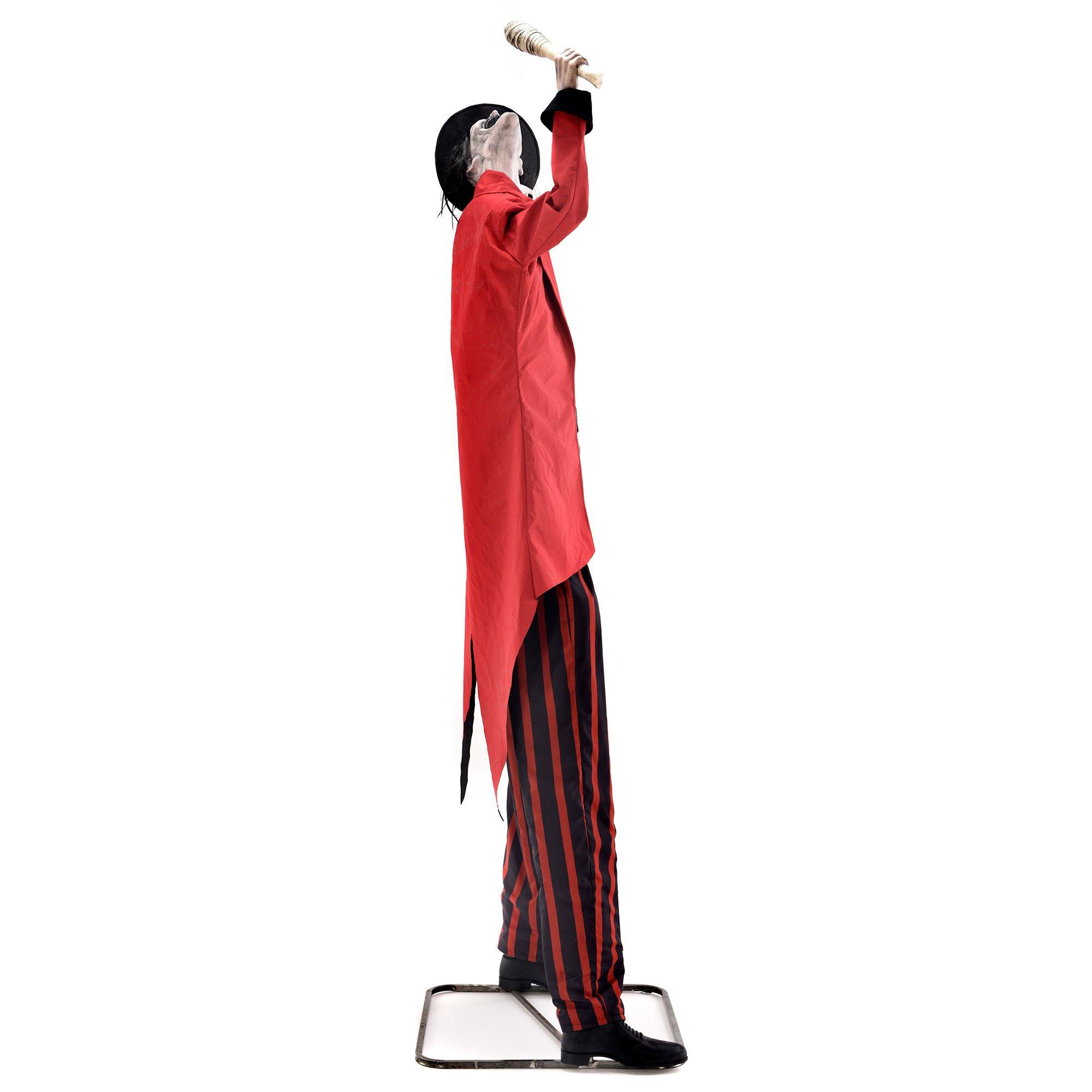 Animatronic Light-Up Dr. Payne the Fire Eater on Stilts, 9.7ft - Halloween Decoration