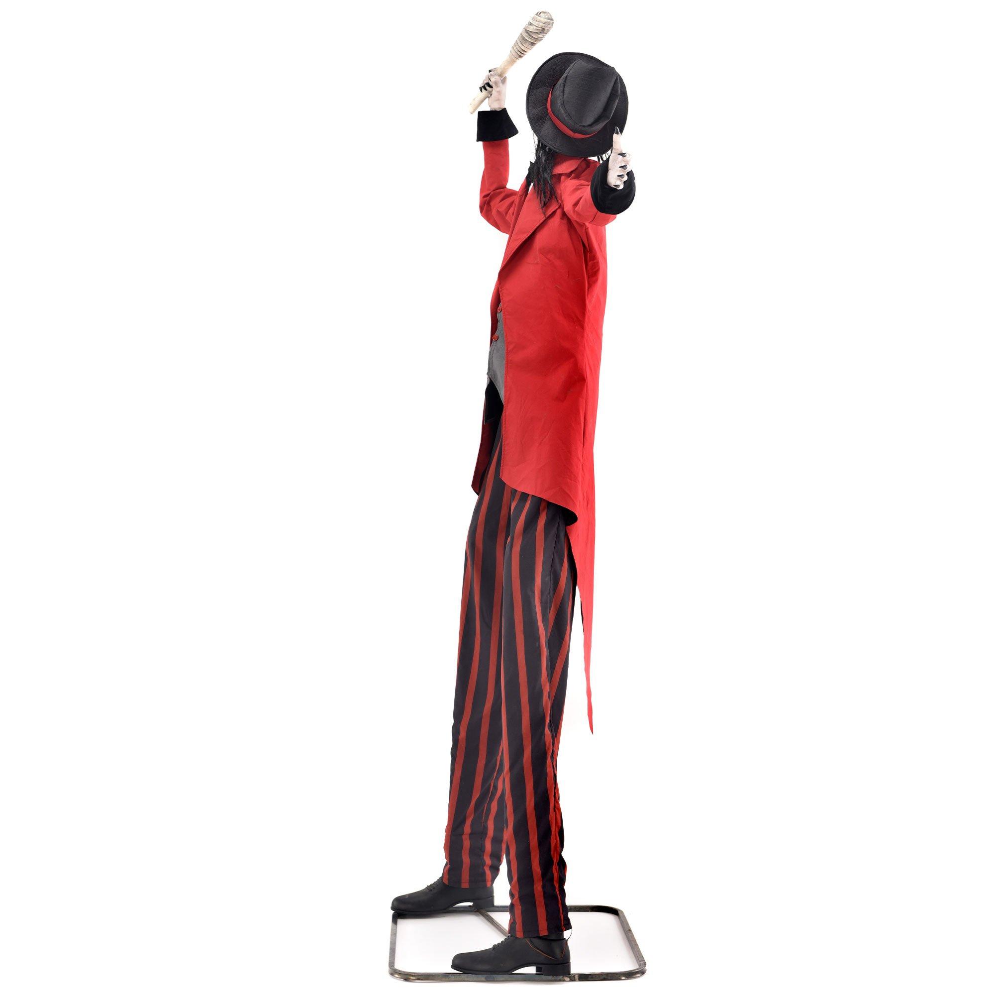 Animatronic Light-Up Dr. Payne the Fire Eater on Stilts, 9.7ft - Halloween Decoration