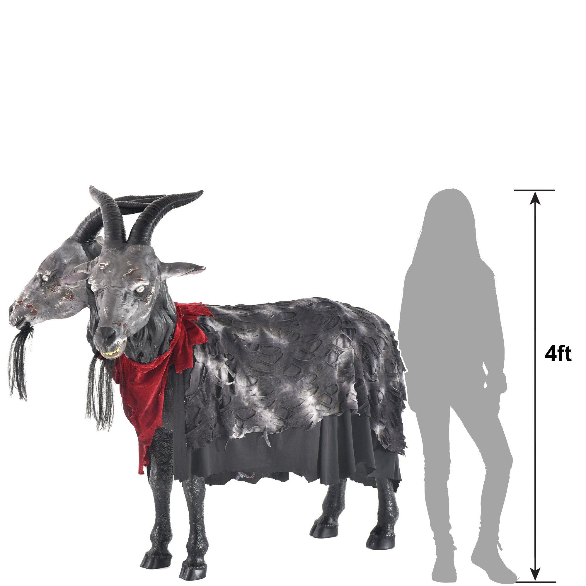 Animatronic Light-Up Contaminated Kid the 2-Headed Goat, 4ft