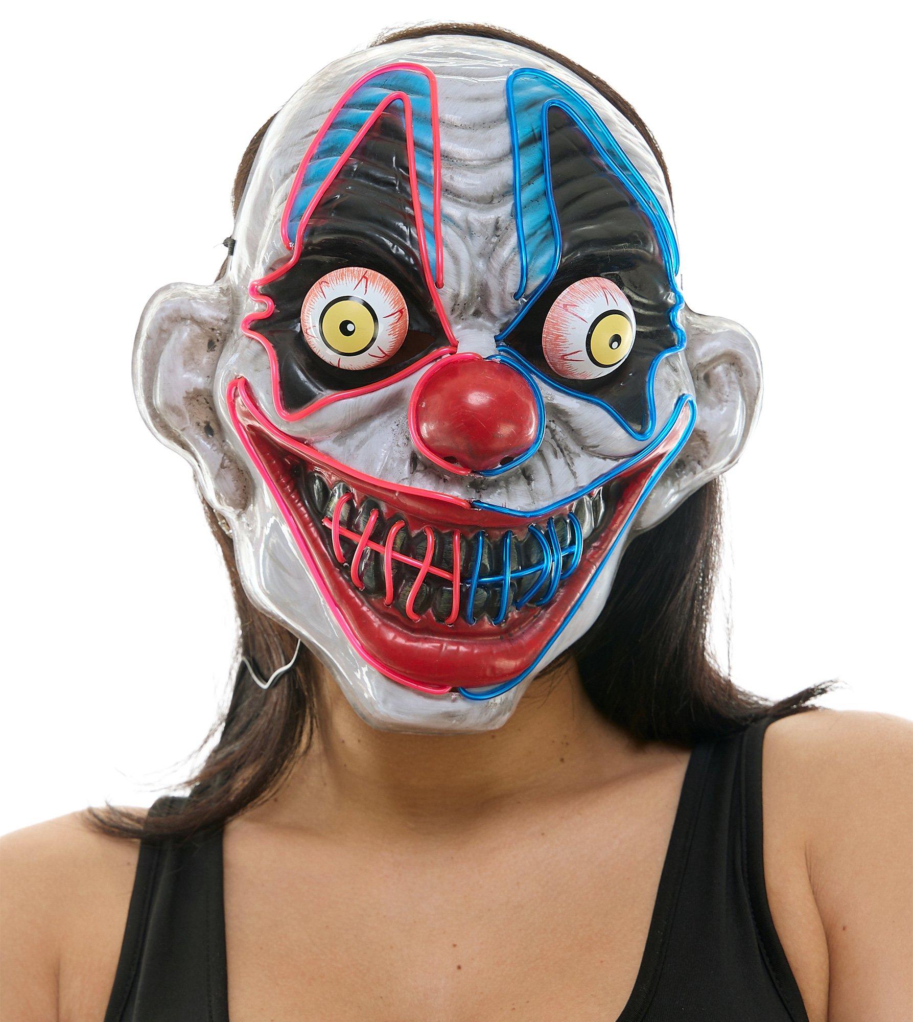 Adult Light-Up Bulging Eyes Clown Mask