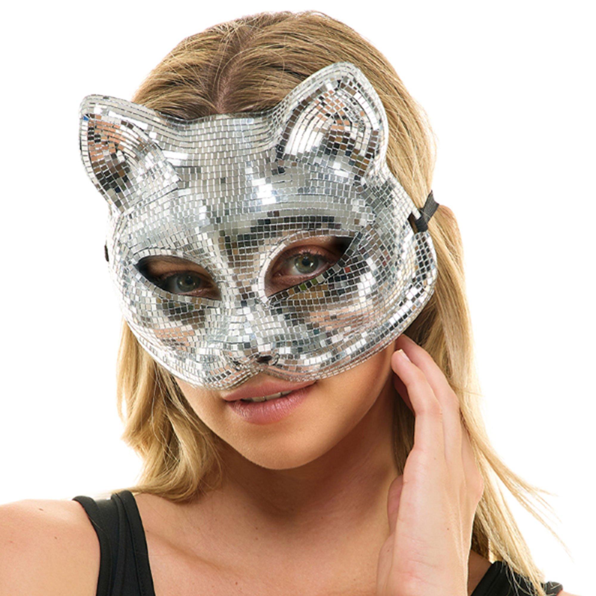 Mirrored Cat Half Mask