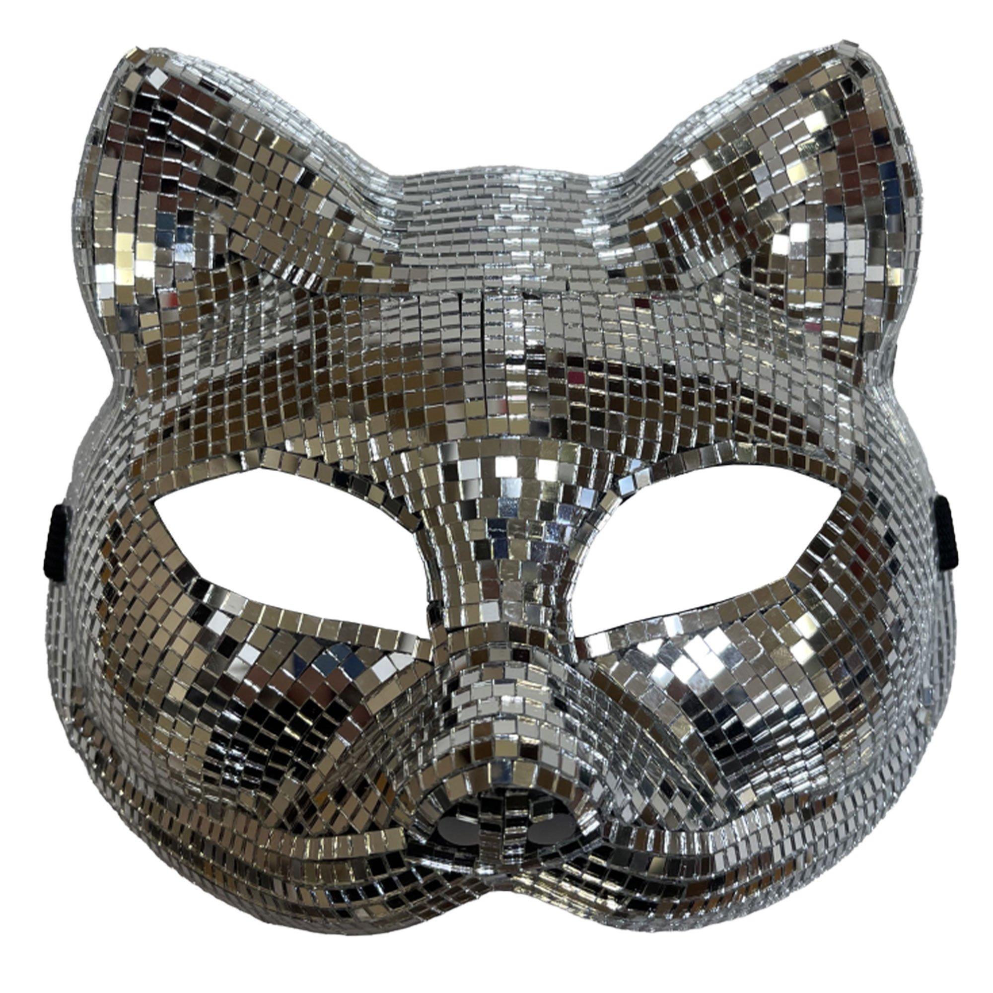 Mirrored Cat Half Mask