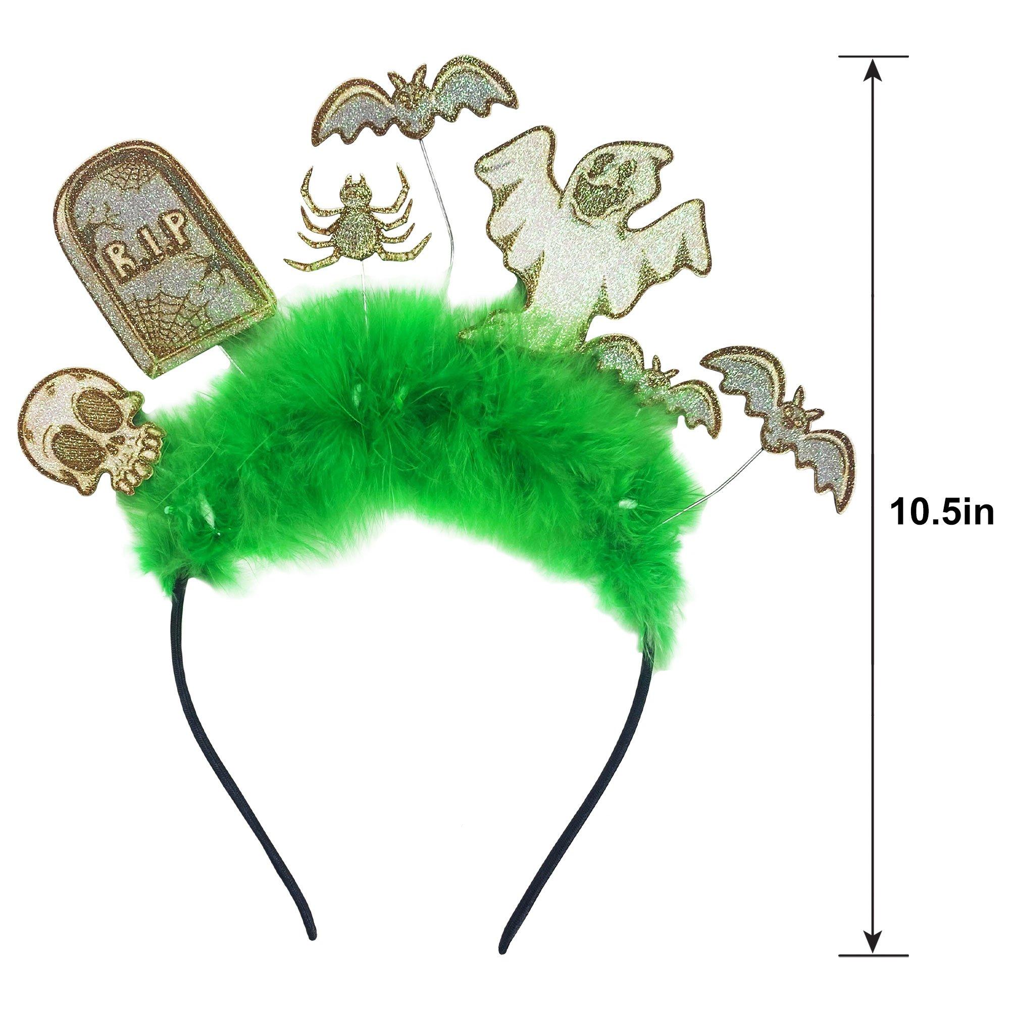 Glitter & Feather Halloween Headband