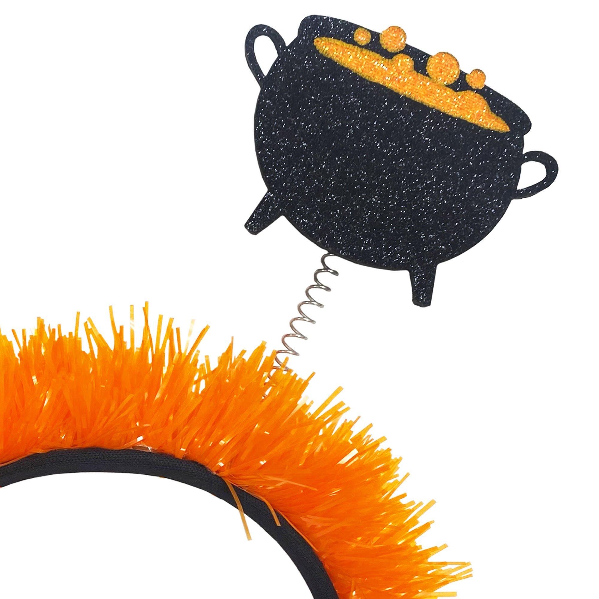 Glitter Bubbling Cauldron Halloween Head Bopper