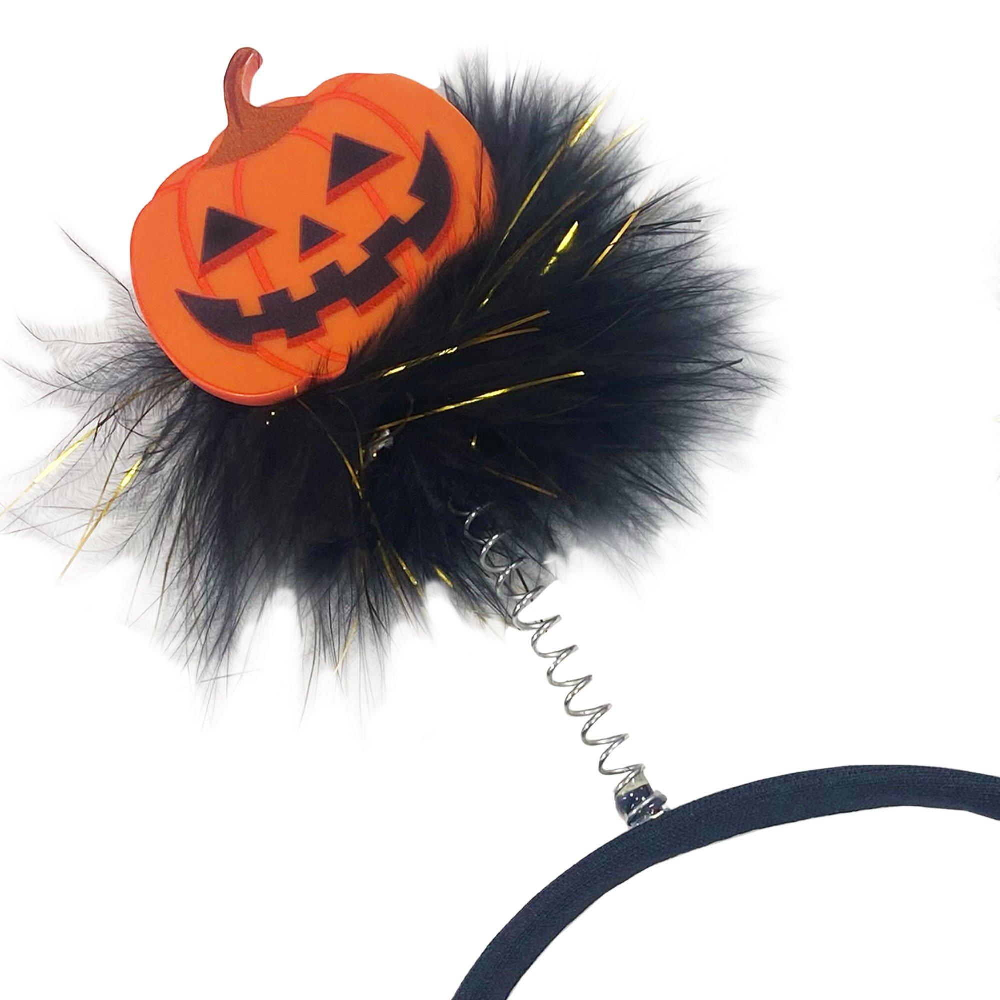 Feather & Pumpkin Halloween Head Bopper