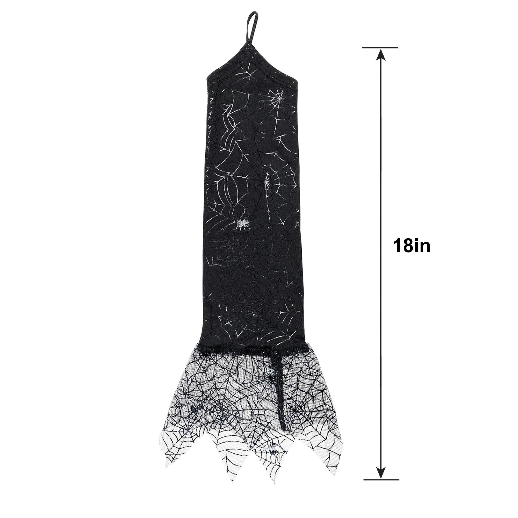 Adult Black Spiderweb Long Glovelettes