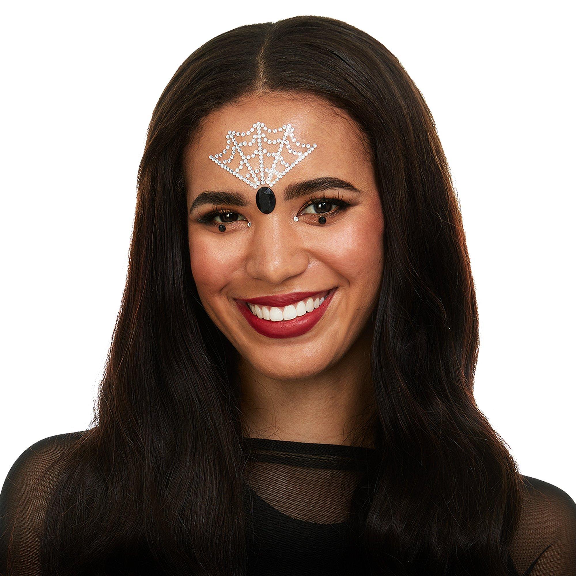 Rhinestone Spiderweb Face Jewels