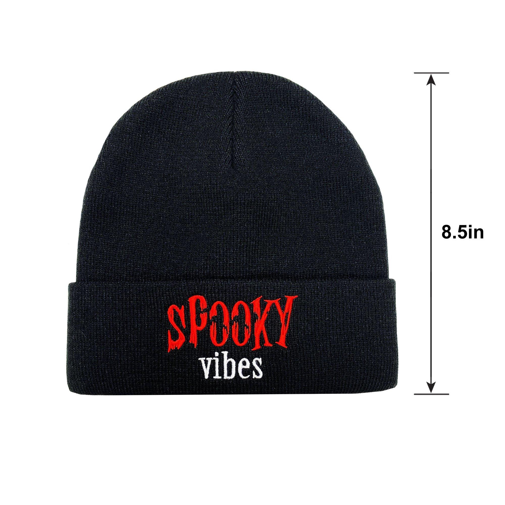 Spooky Vibes Halloween Cuffed Beanie