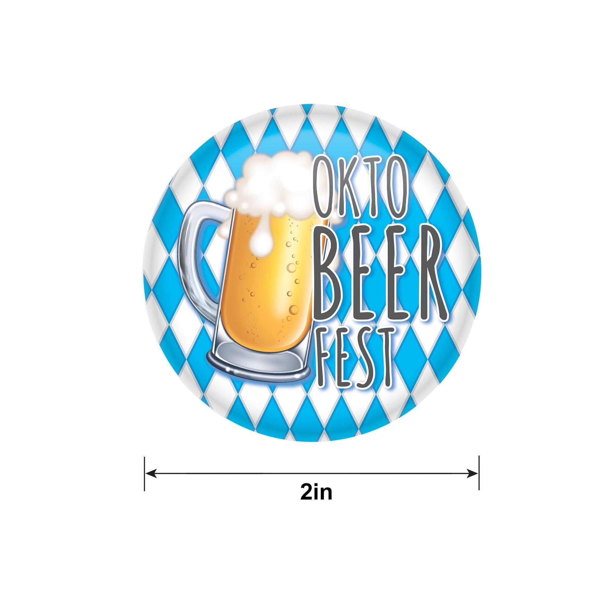 Okto-Beer-Fest Metal Button, 2in