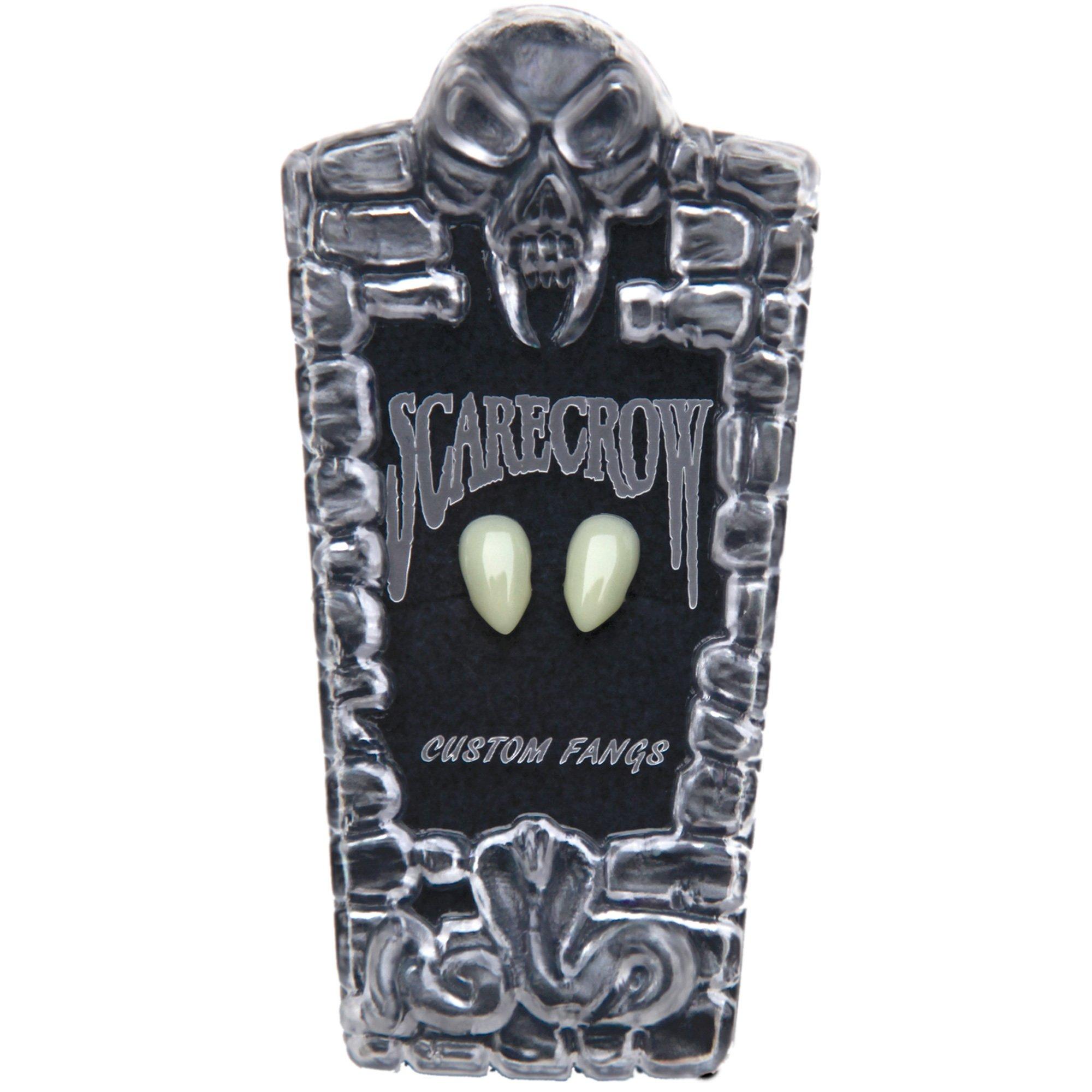 Scarecrow™ Glow-in-the-Dark Deluxe Vampire Fang Set, 14mm, 2pc