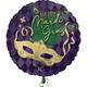 Gold Masquerade Mardi Gras Foil Balloon Bouquet, 5pc