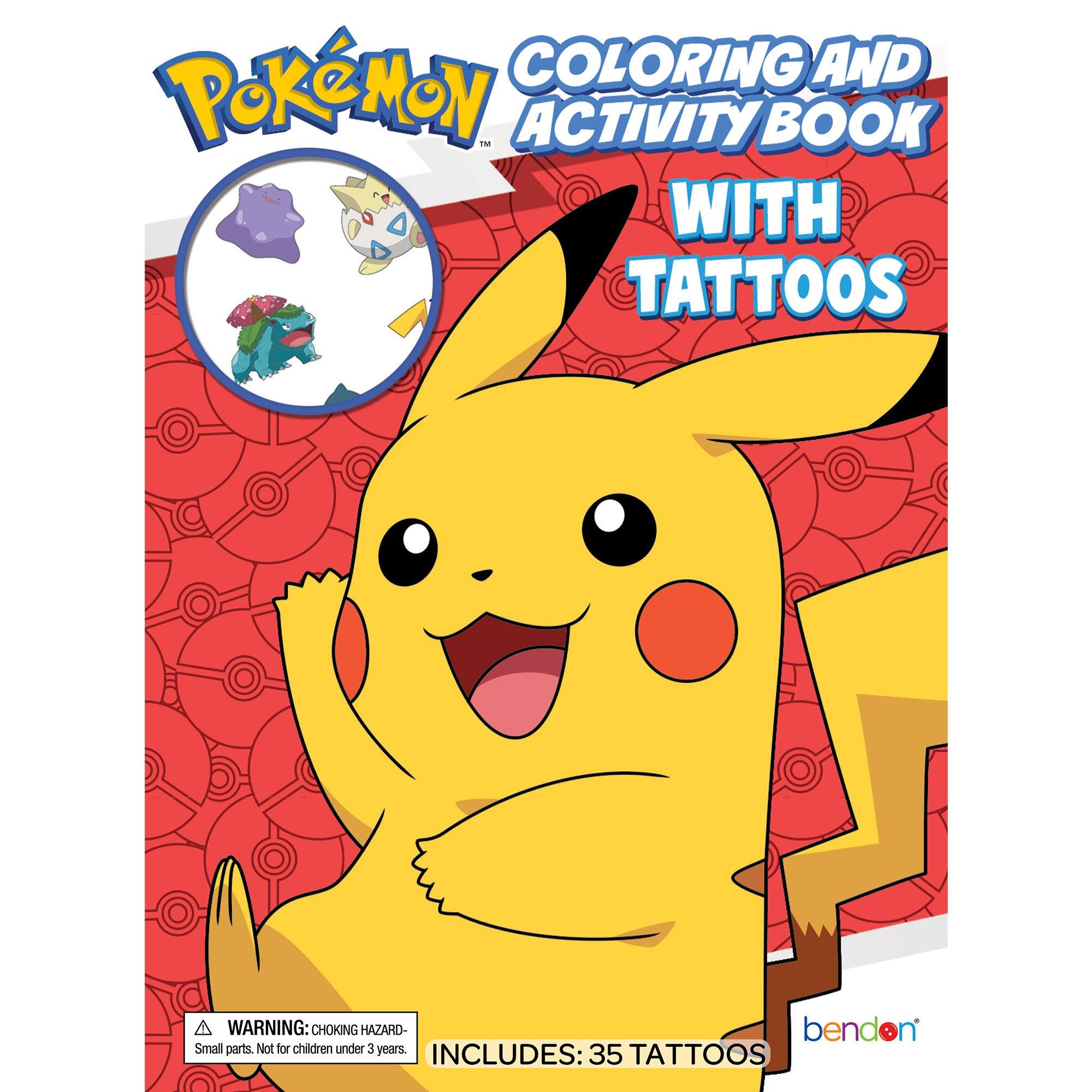 Pokémon Coloring & Activity Book with Tattoos Party City