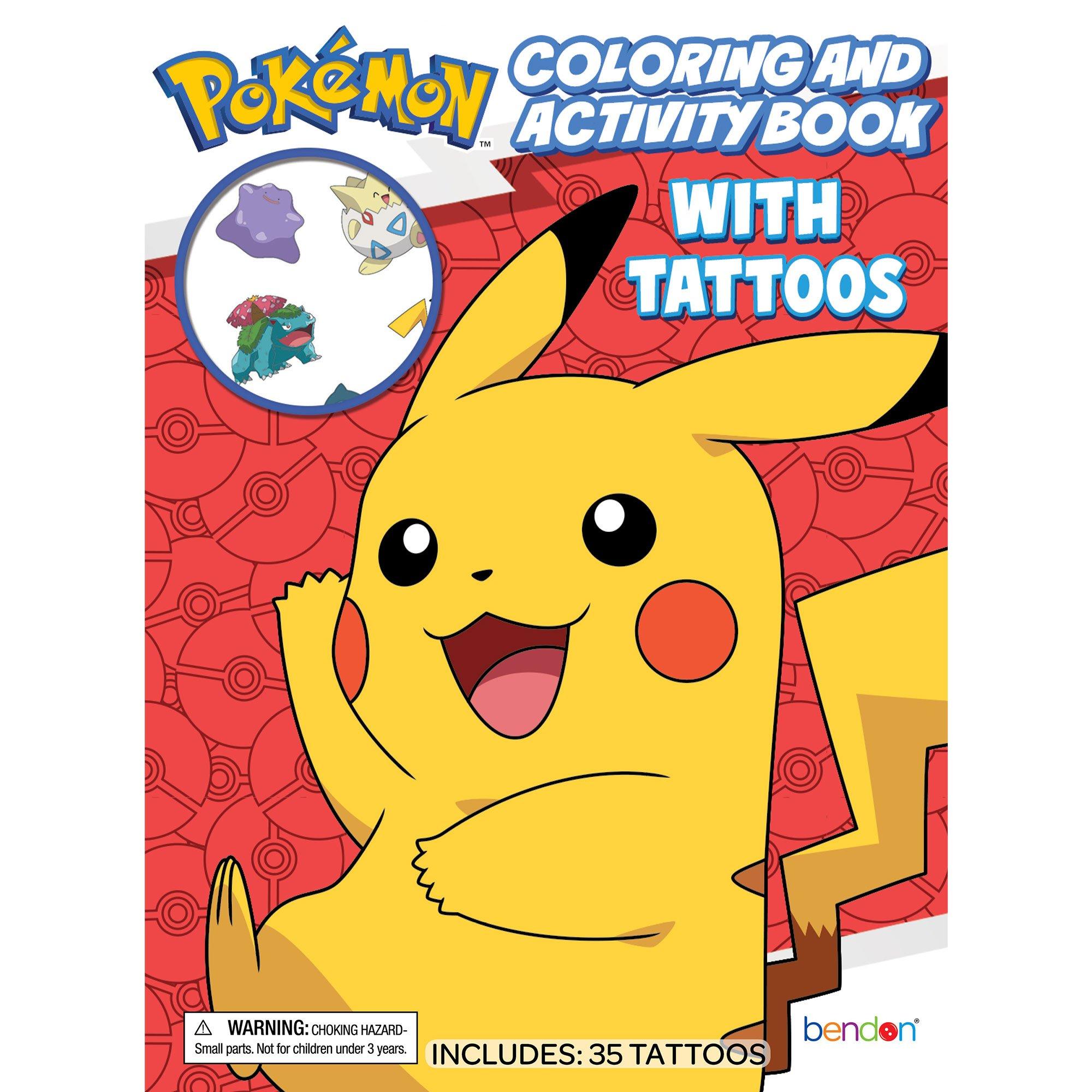 Pokémon Coloring & Activity Book with Tattoos