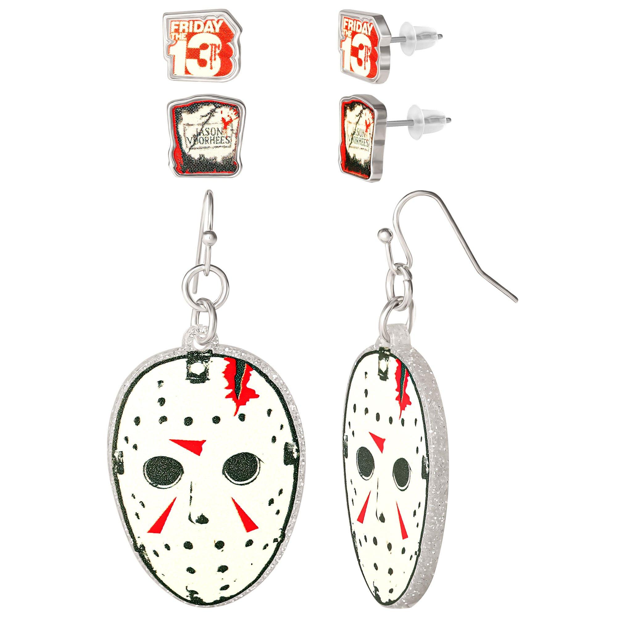 Friday the 13th Earring Set, 3 Pairs