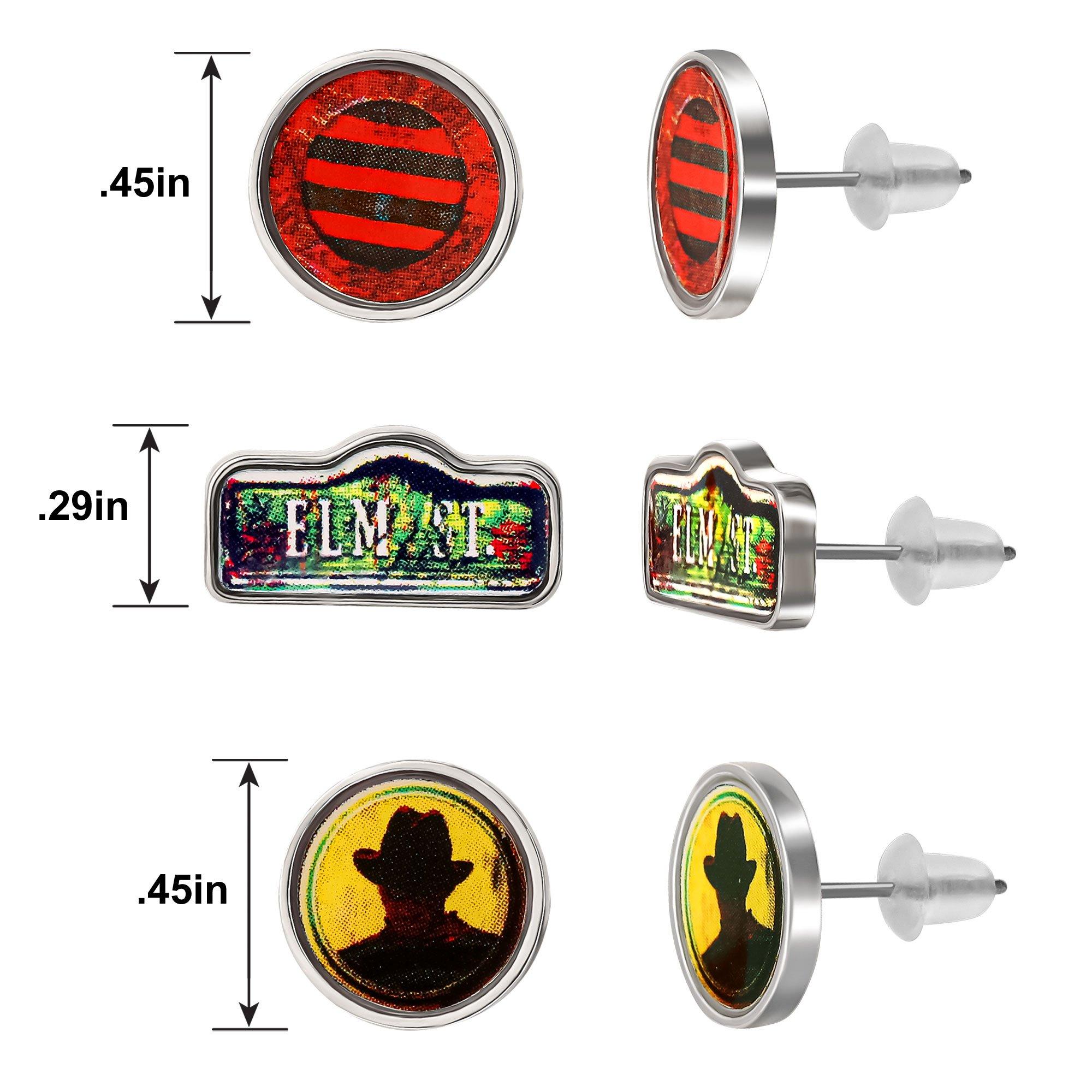 Nightmare on Elm Street Earring Set, 3 Pairs