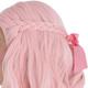 Long Pastel Pink Curly Wig with Braids