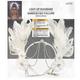 Light-Up White Angel Feather Headpiece