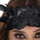 Black Dark Angel Feather Headpiece