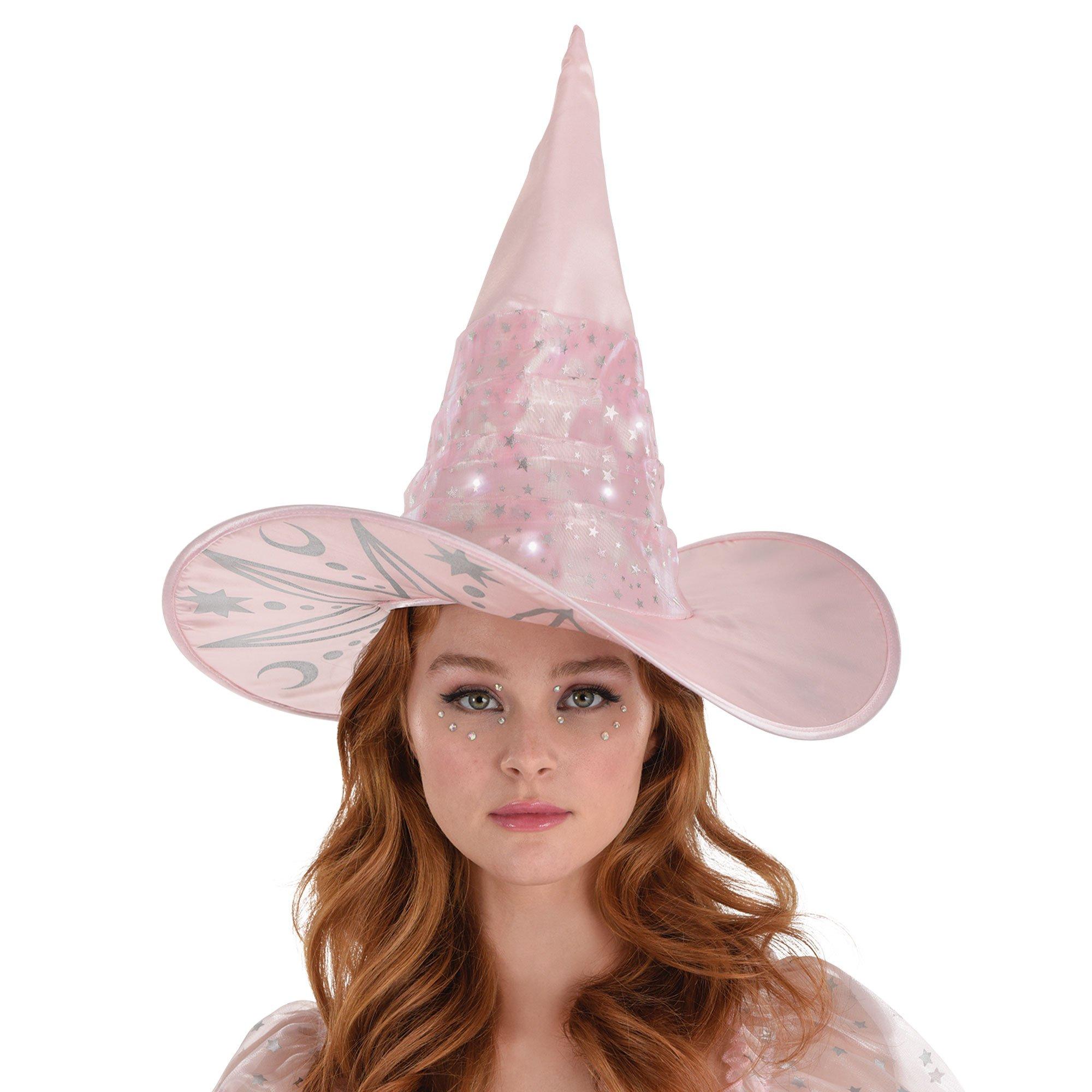 Light-Up Pink & Silver Fairytale Witch Hat