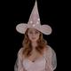 Light-Up Pink & Silver Fairytale Witch Hat