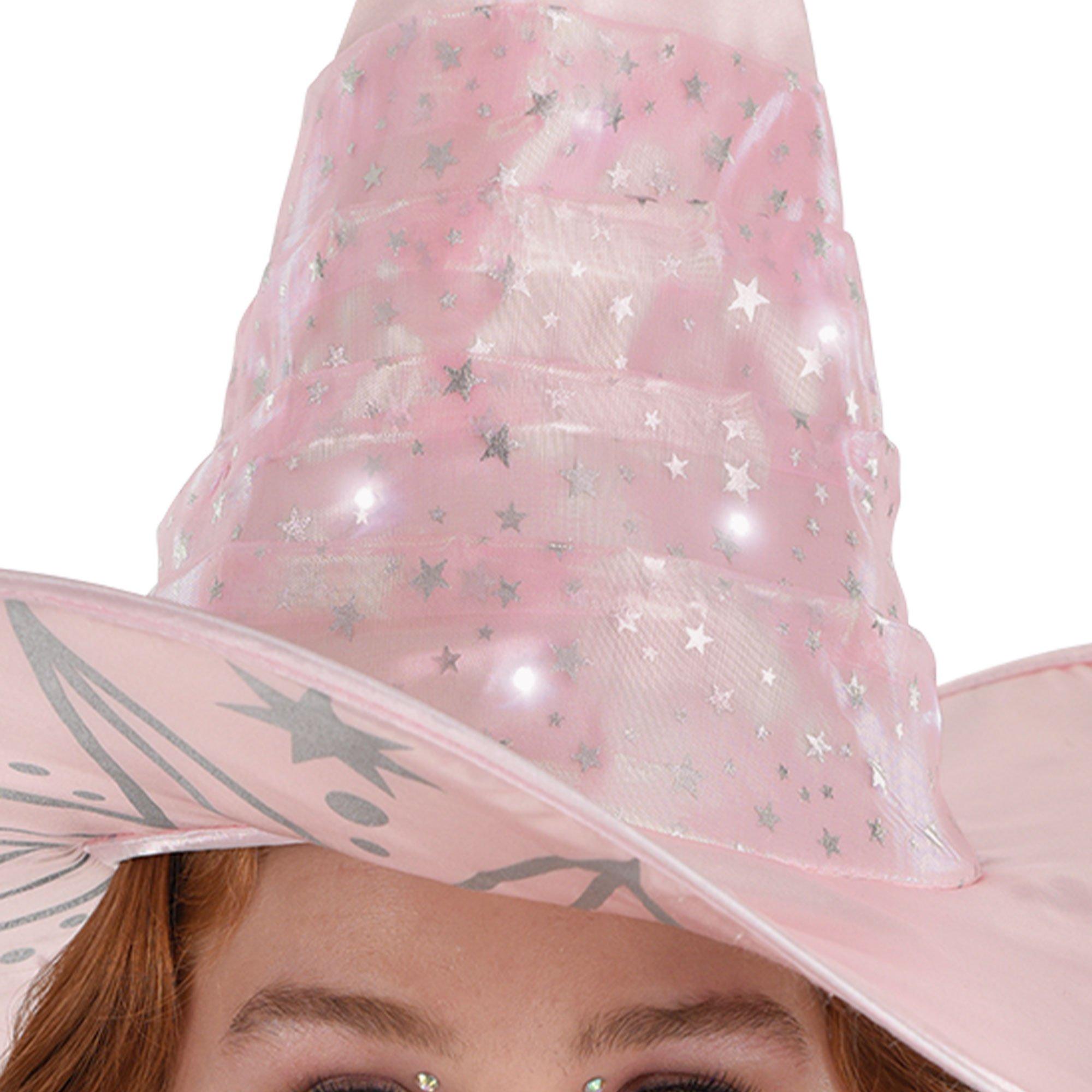 Light-Up Pink & Silver Fairytale Witch Hat