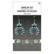 Western Faux Turquoise Metal Jewelry Set, 3pc