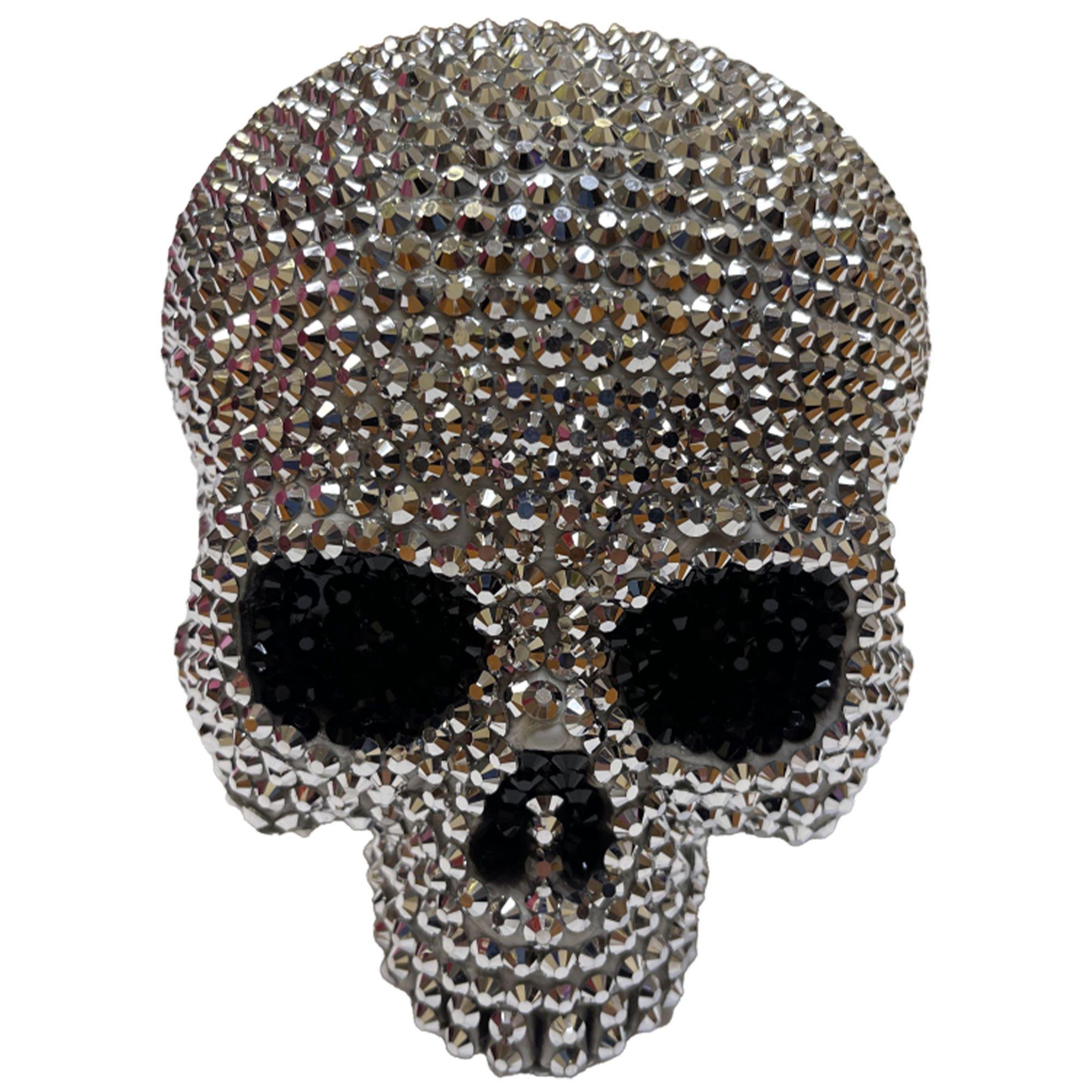 Rhinestone Skull Decoration, 7in x 5in