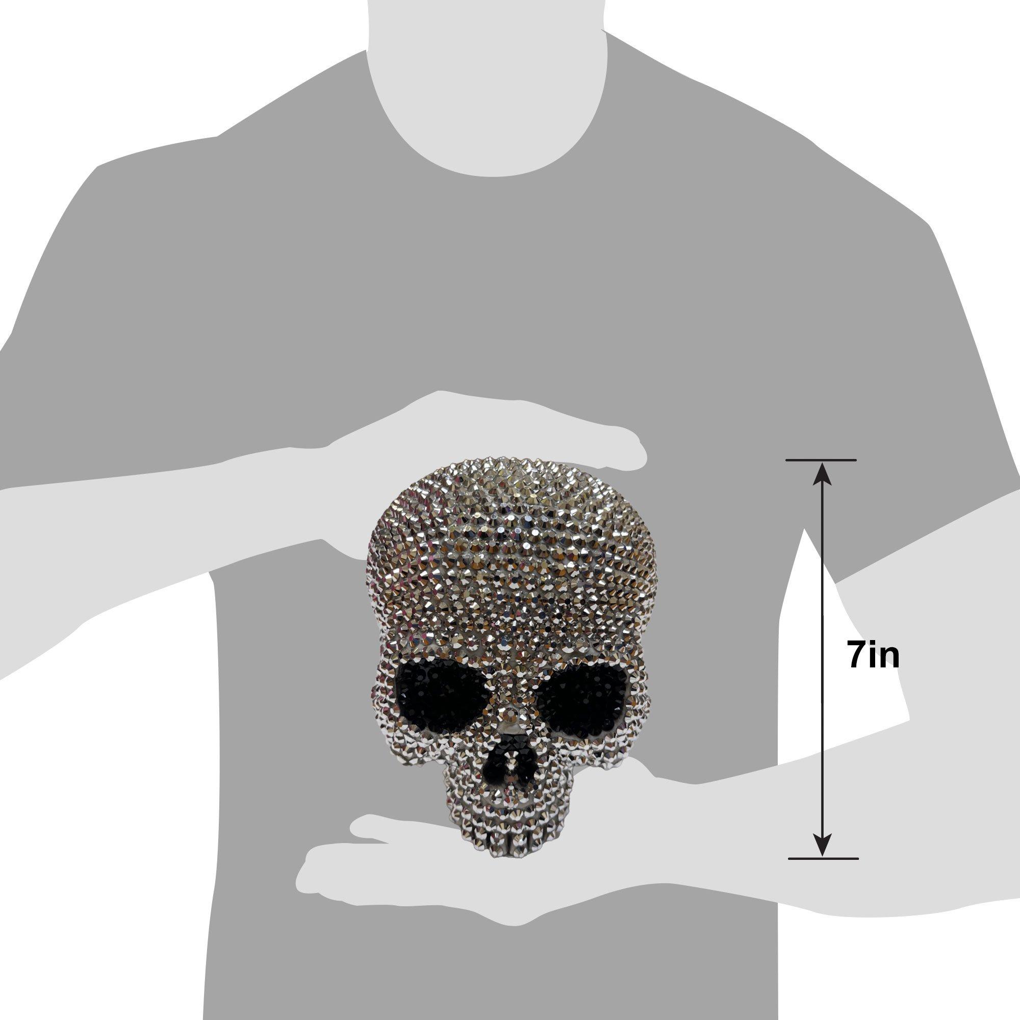 Rhinestone Skull Decoration, 7in x 5in