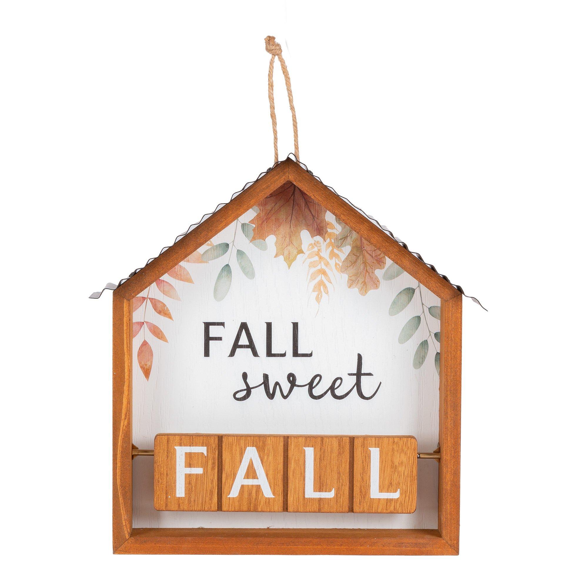 Sweet Fall Home MDF & Metal Sign, 9.25in x 10in