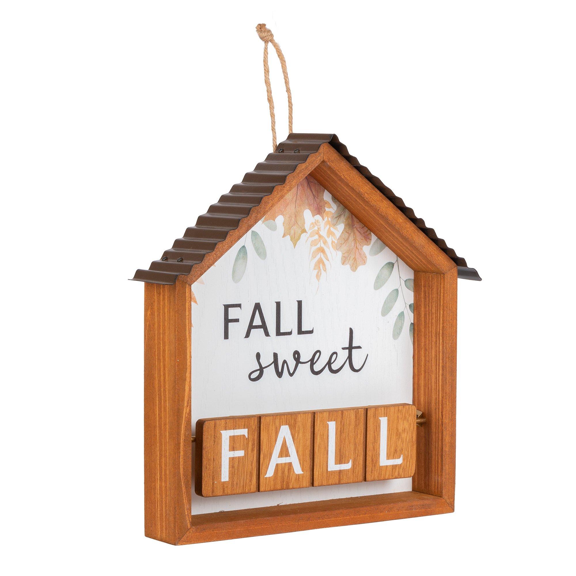 Sweet Fall Home MDF & Metal Sign, 9.25in x 10in