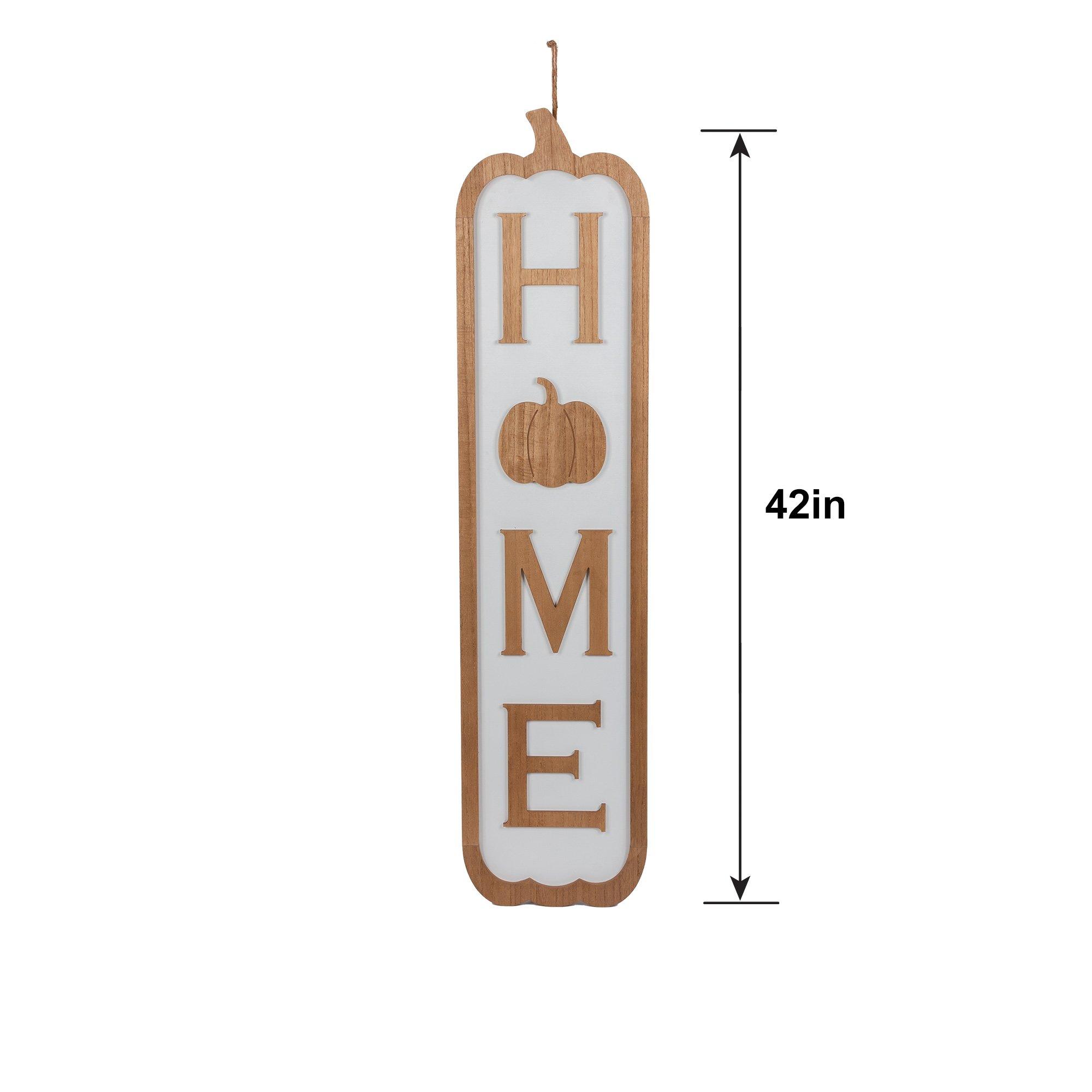 Harvest Home MDF & Metal Sign, 9.8in x 42in