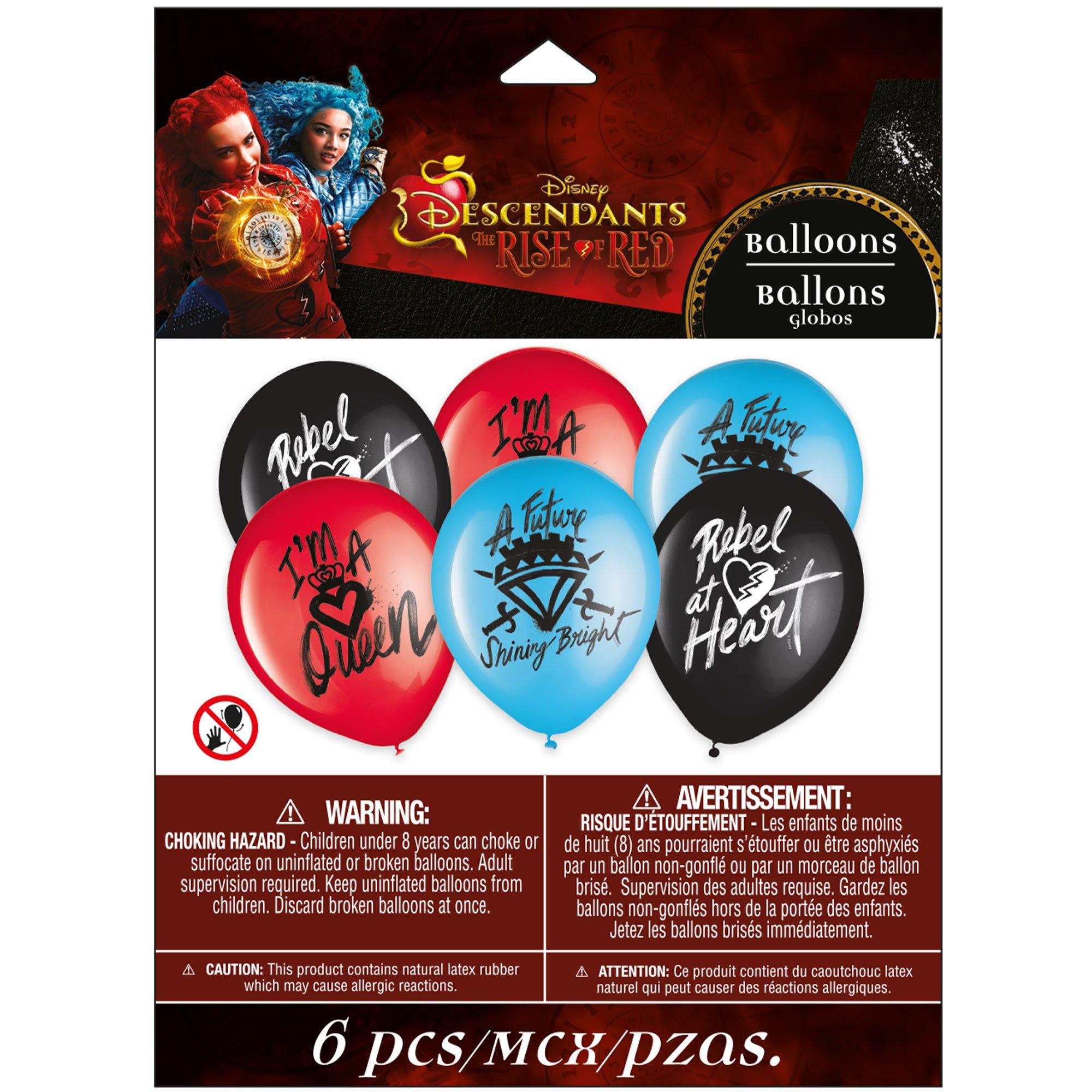 6ct, 12in, Descendants 4 Latex Balloons