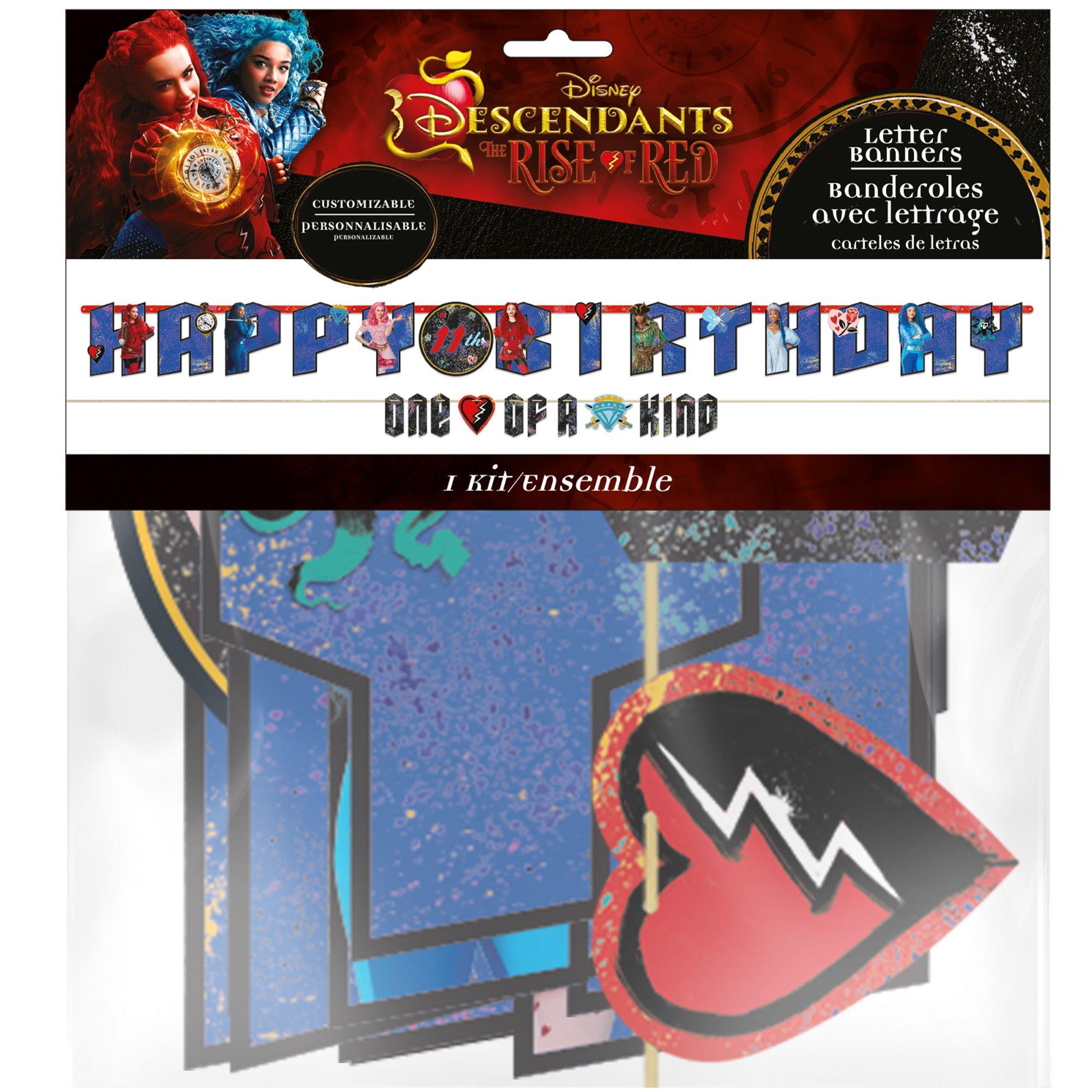 Descendants 4 Add an Age Cardstock Birthday Banner Set, 2pc