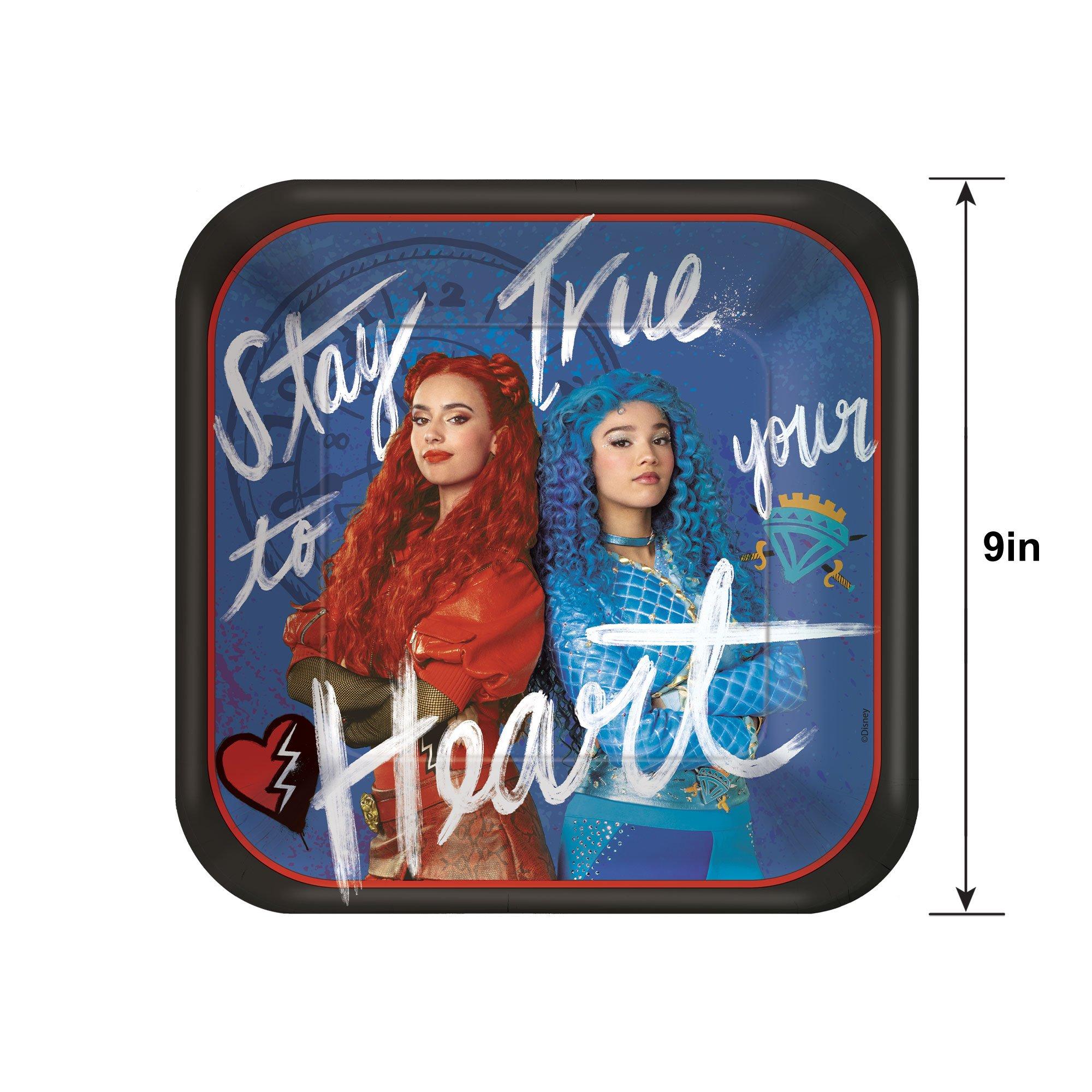 Red & Chloe Stay True Square Paper Lunch Plates, 9in, 8ct - Descendants 4