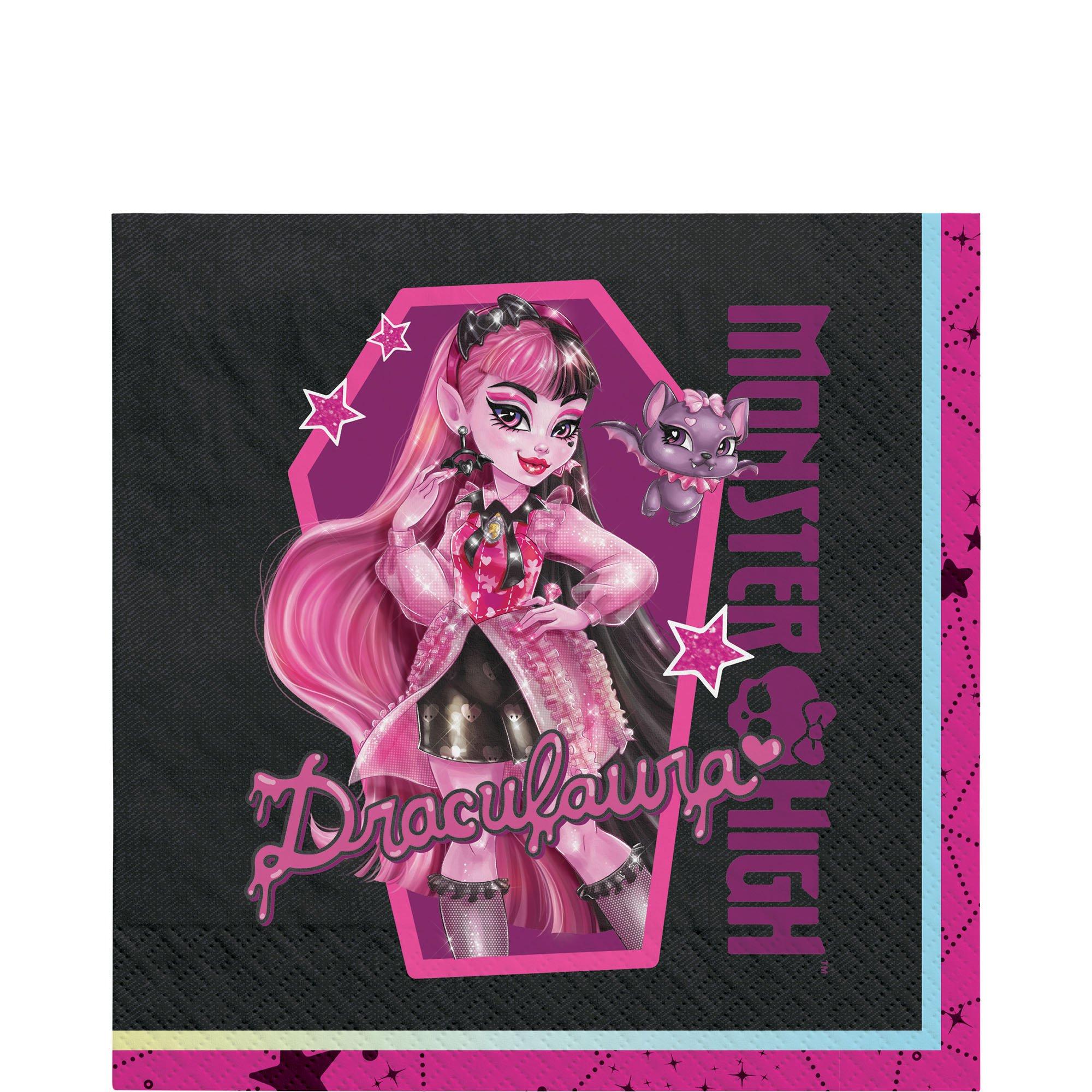 Monster High Draculaura Paper Lunch Napkins, 6.5in, 16ct 