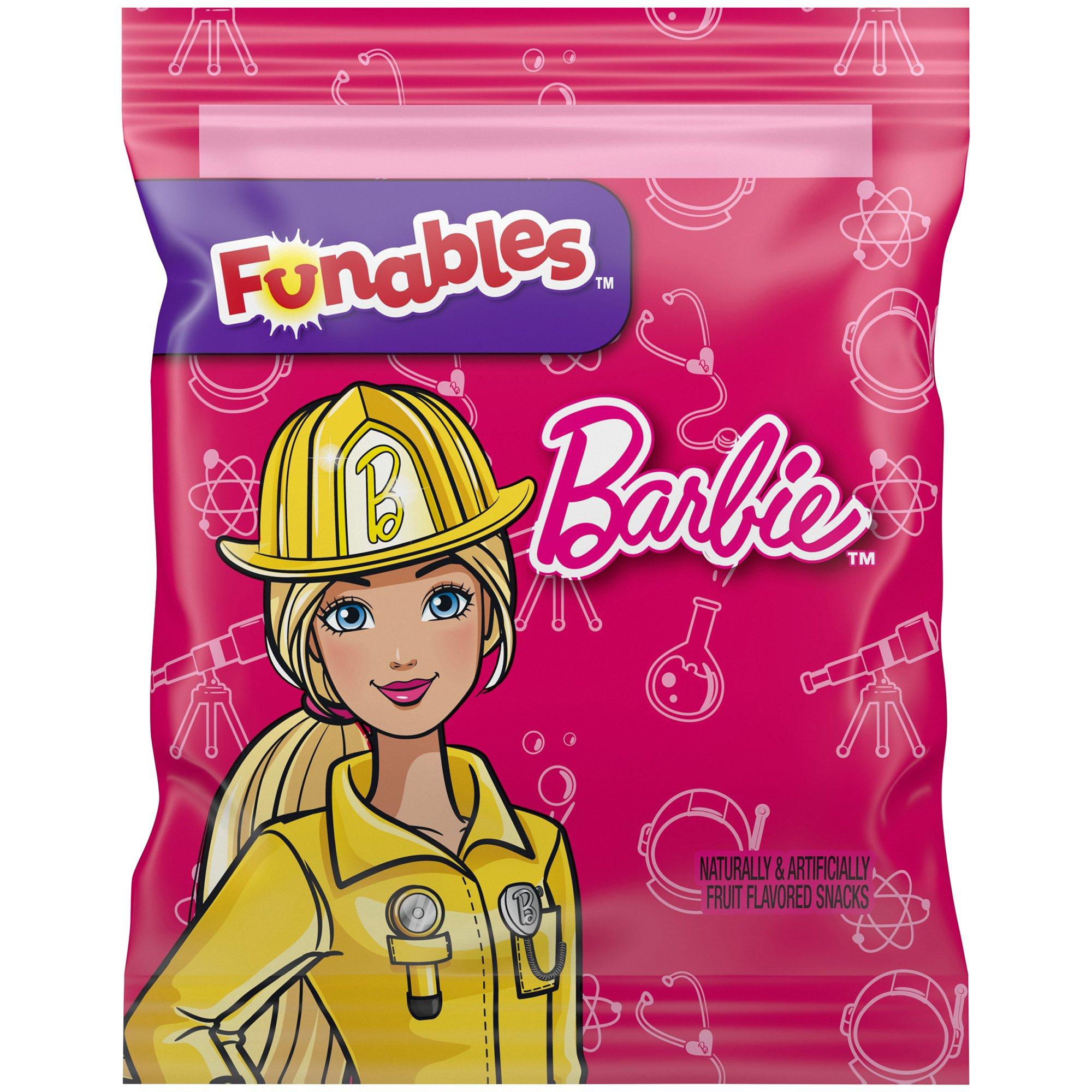 Funables Barbie Fruit Snacks, 10 Pouches